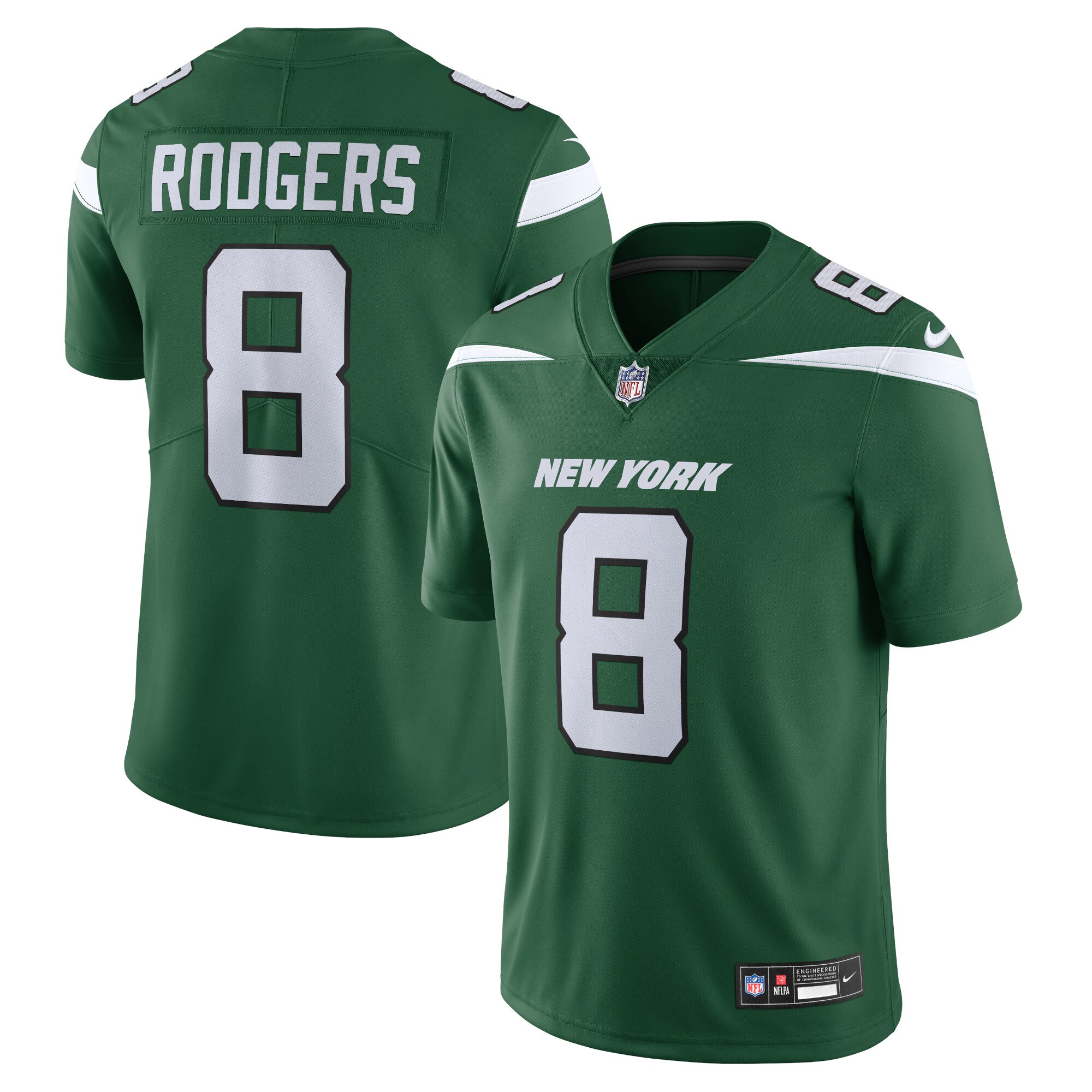 Aaron Rodgers New York Jets   Vapor Untouchable Limited Jersey - Gotham Green