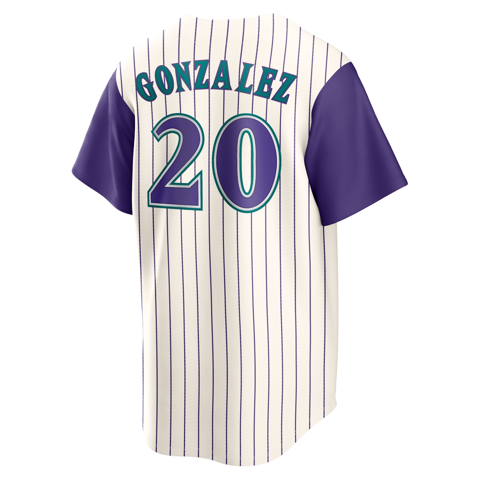 Luis Gonzalez Arizona Diamondbacks  Alternate Cooperstown Collection Player Jersey - Cream\/Purple