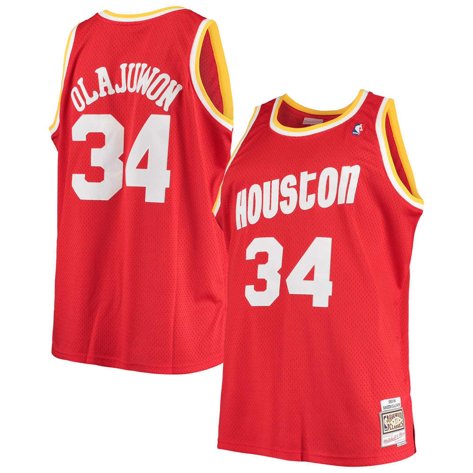 Hakeem Olajuwon Houston Rockets Mitchell & Ness 1993\/94 Big & Tall Hardwood Classics Swingman Jersey - Red