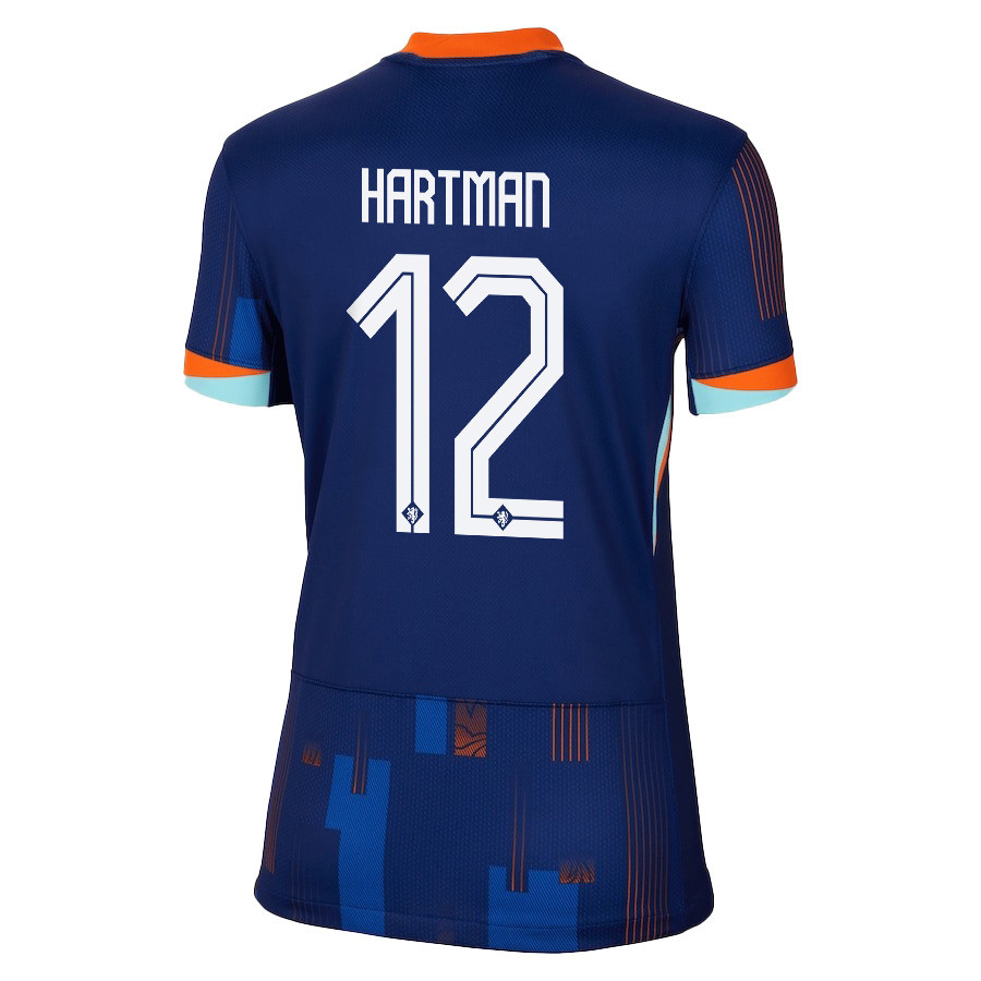 Quilindschy Hartman 12 Netherlands National Team 2024/25 Away WOMEN Jersey - Navy