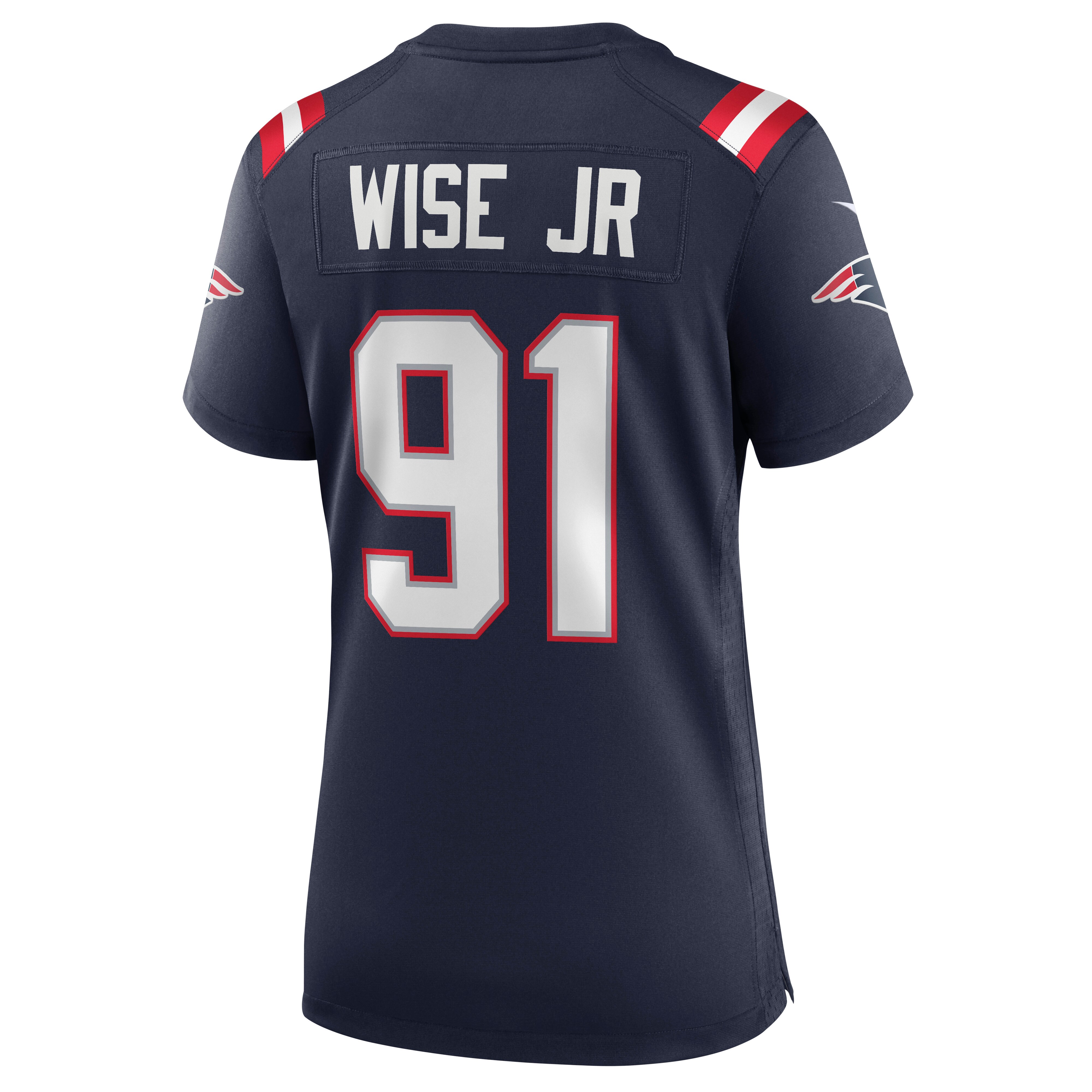 Deatrich Wise Jr. New England Patriots  Women's Game Jersey - Navy