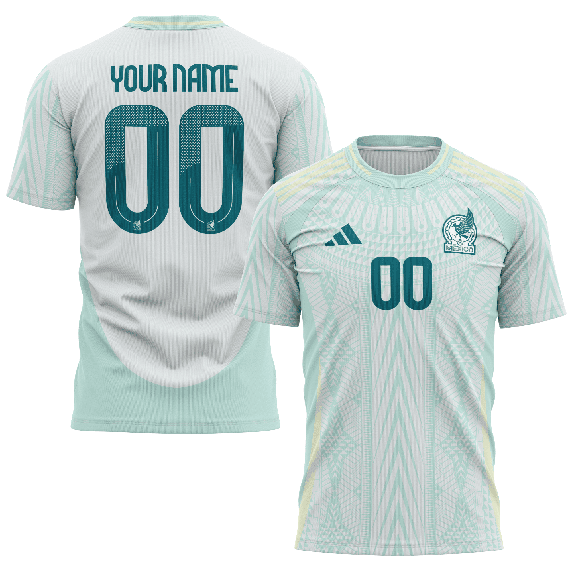 Mexico National Team 2024 Away Kits Custom AOP T-shirt - Green