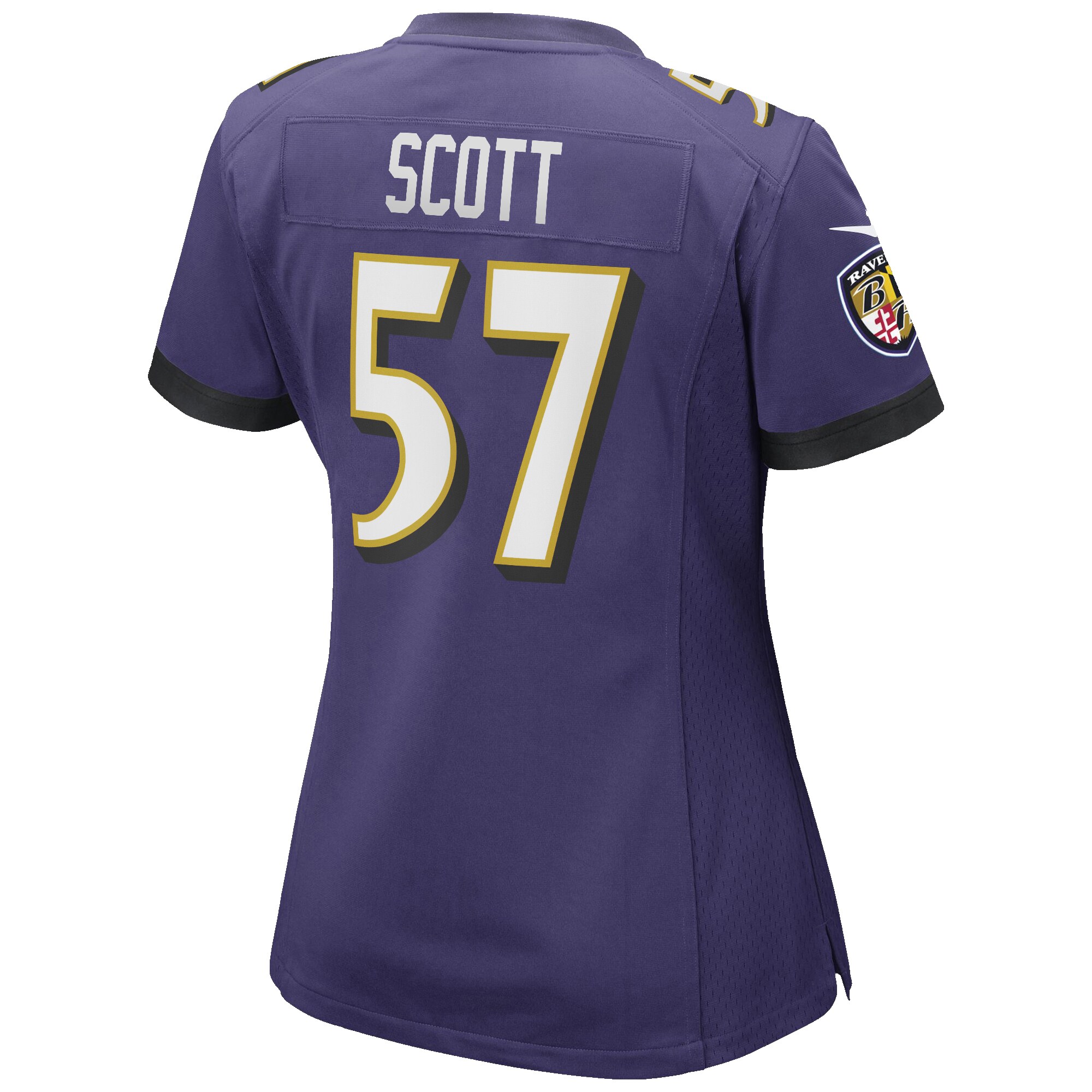 Bart Scott Baltimore Ravens  Women's Game Retired Player Jersey - Purple