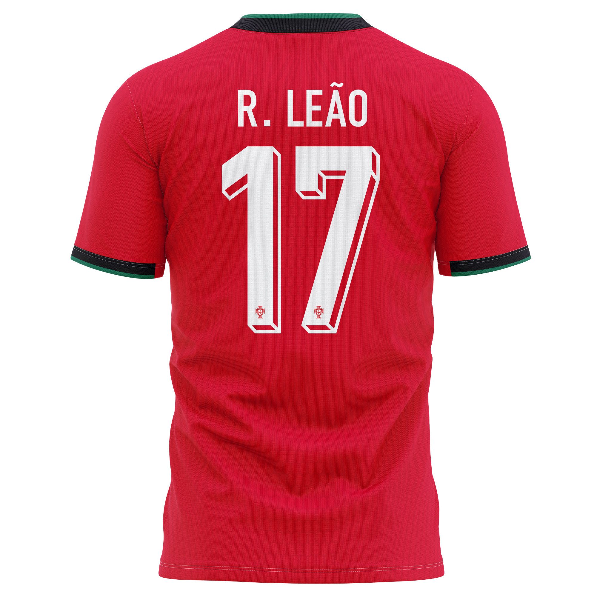 Rafael Leão 17 Portugal National Team 2024/25 Home Kits AOP T-shirt - Red