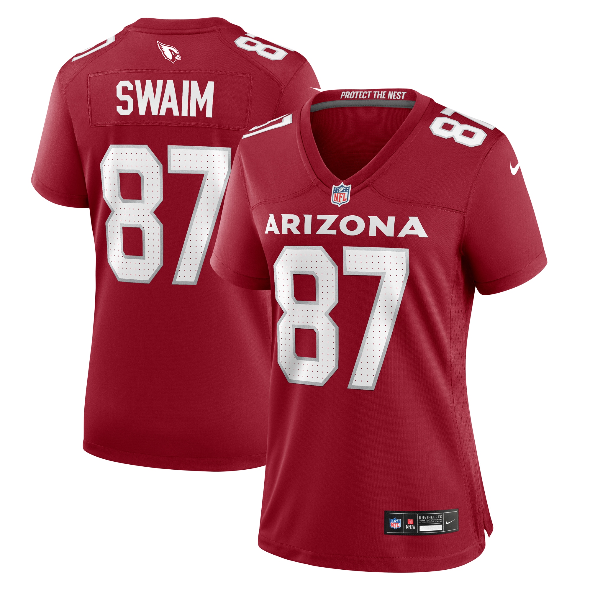 Geoff Swaim Arizona Cardinals  Women's Team Game Jersey -  Cardinal