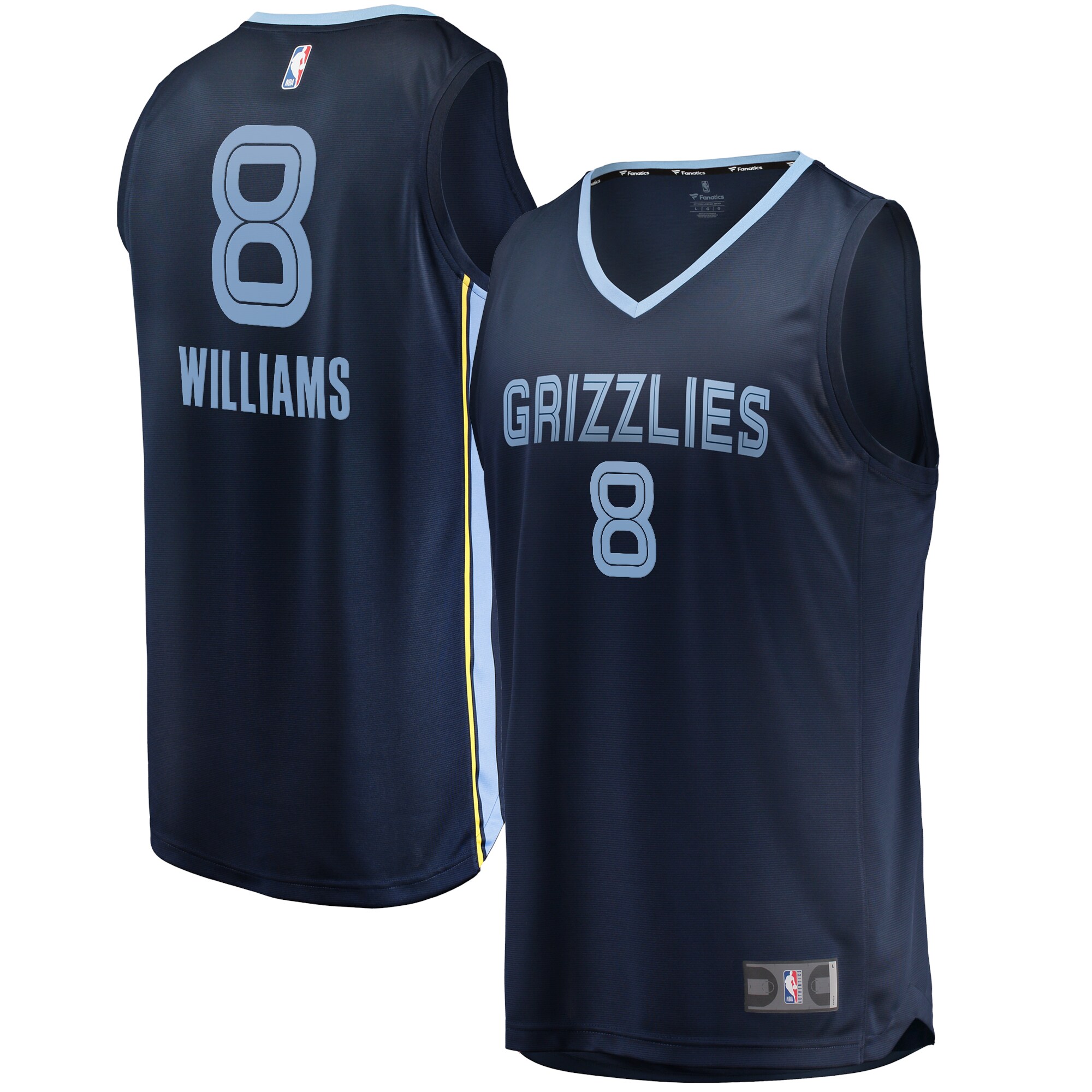 Memphis Grizzlies Fanatics Ziaire Williams Fast Break Replica Jersey Navy - Icon Edition