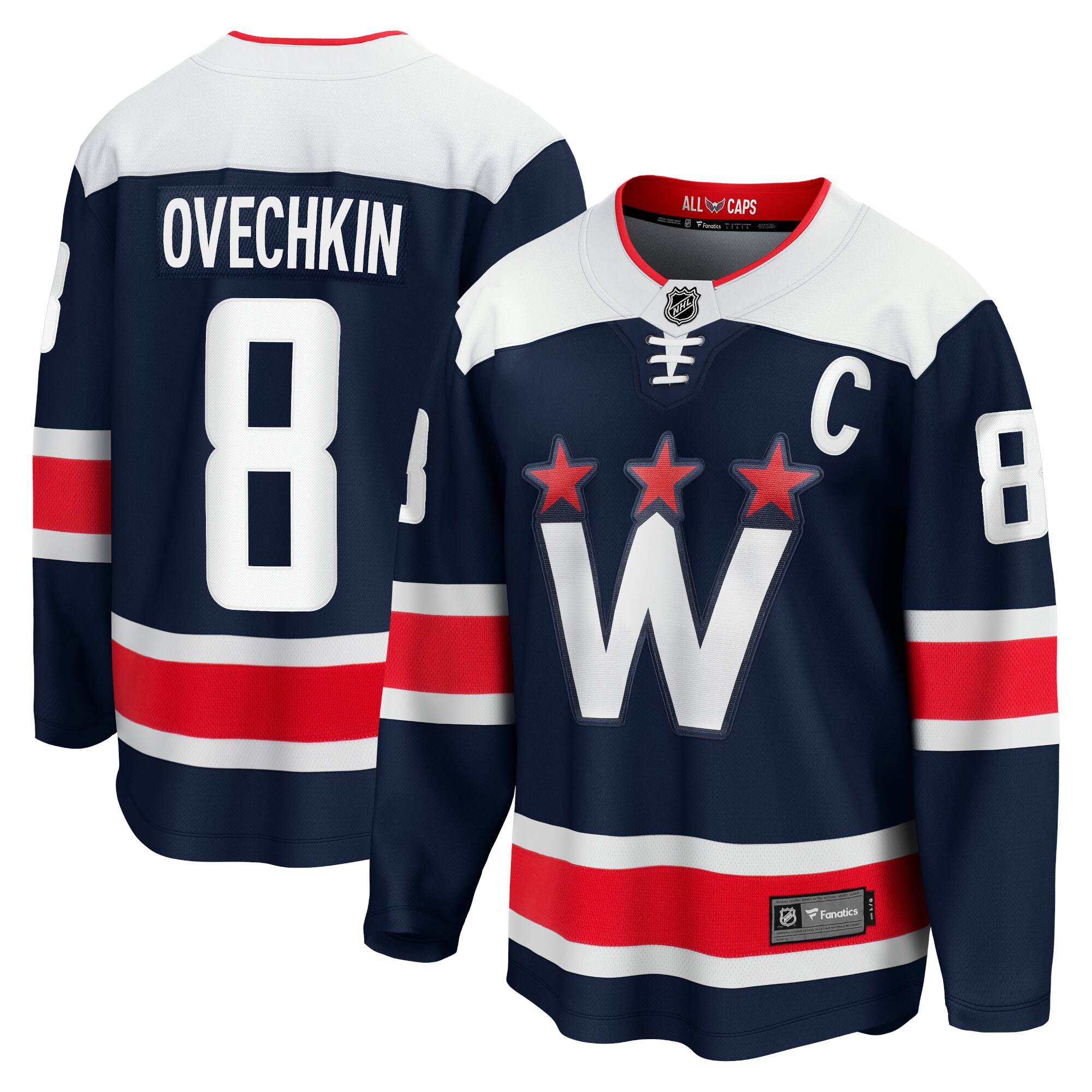 Alexander Ovechkin Washington Capitals Fanatics Alternate Premier Breakaway Player Jersey - Navy