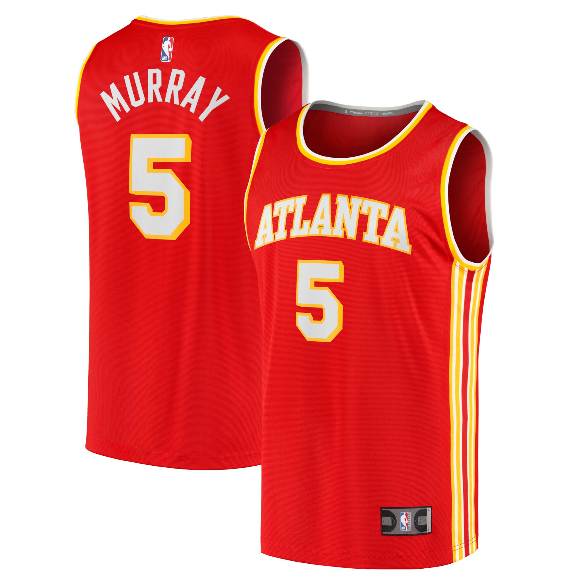 Dejounte Murray Atlanta Hawks Fanatics Fast Break Replica Jersey - Icon Edition - Red