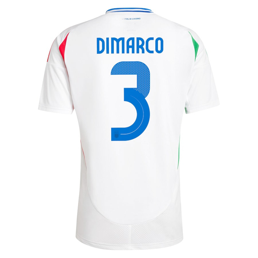 Federico Dimarco 3 Italy National Team 2024 Away Men Jersey - White