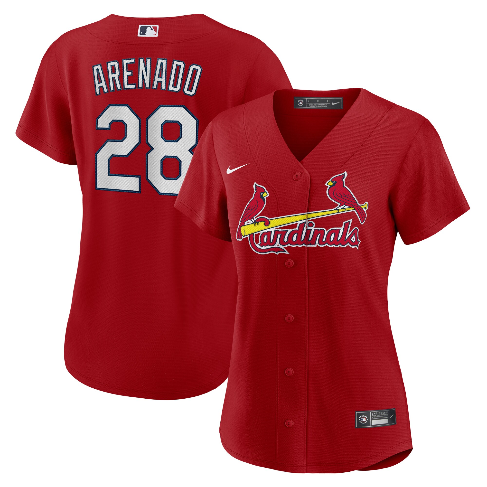 Nolan Arenado St. Louis Cardinals  Women's Alternate Replica Player Jersey - Red