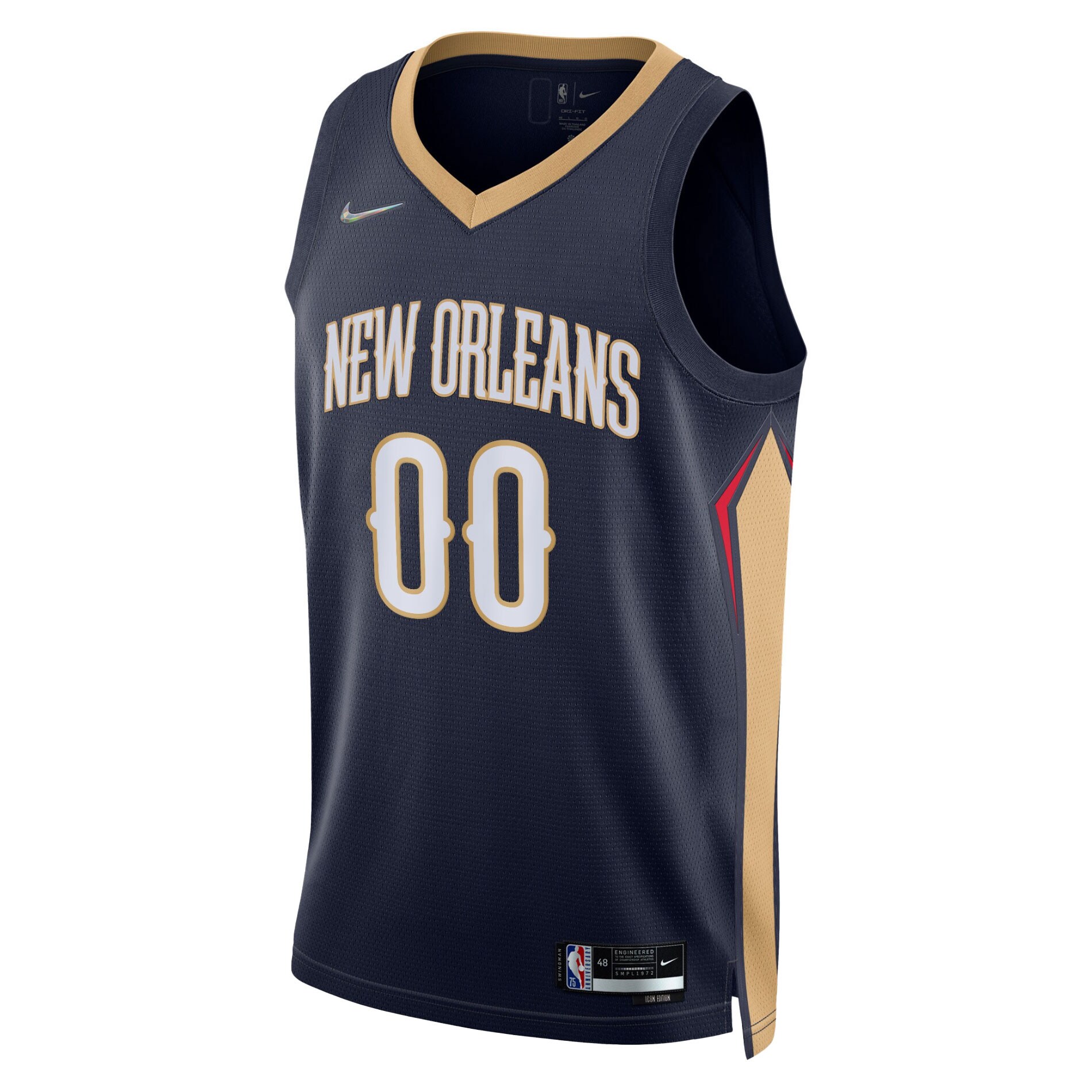 New Orleans Pelicans  2021\/22 Diamond Swingman Custom Jersey - Icon Edition - Navy