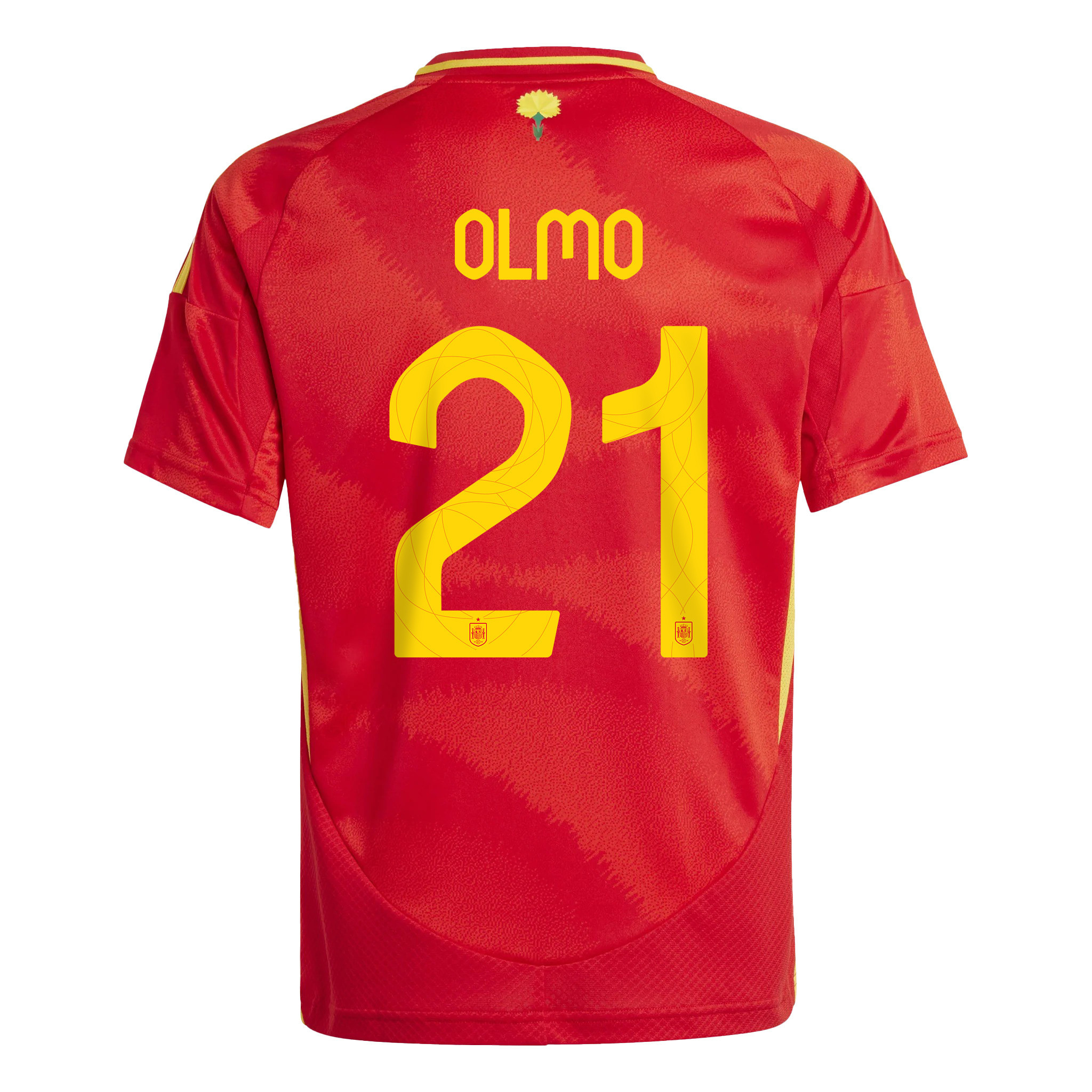 Dani Olmo 21 Spain National Team 2024 Home YOUTH Jersey - Red