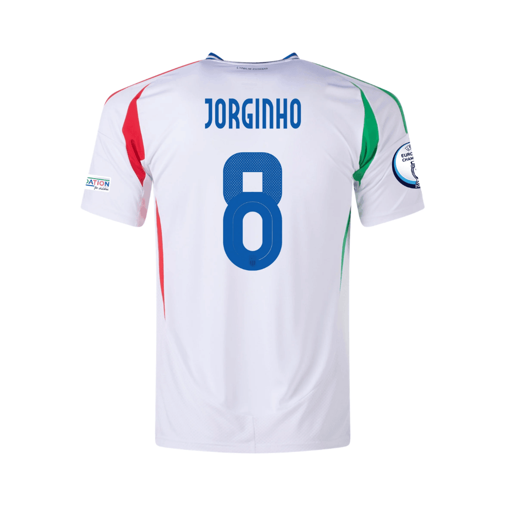 Jorginho 8 Italy National Team 2024 Away Men Jersey - White