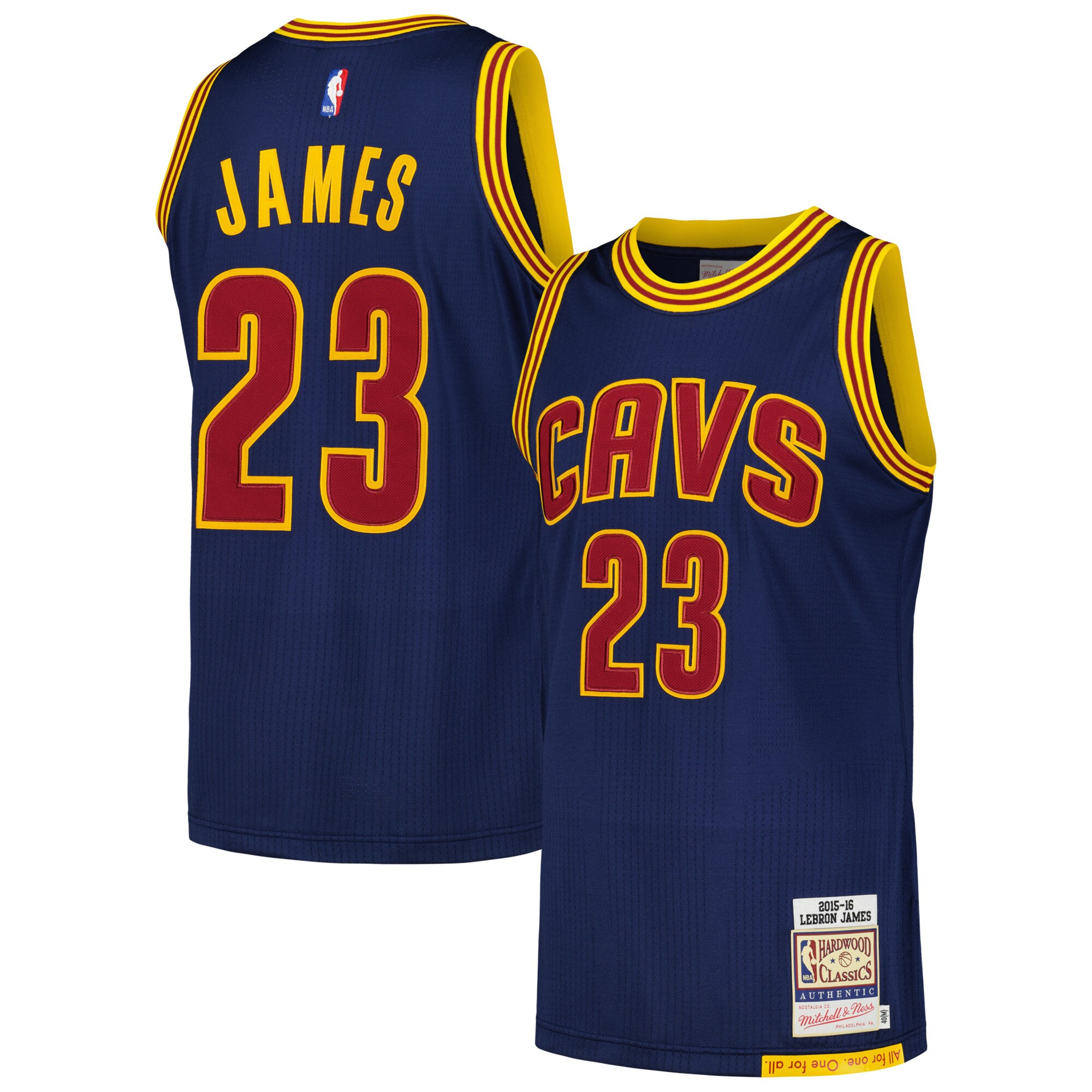 LeBron James Cleveland Cavaliers Mitchell & Ness 2015\/16 Hardwood Classics Authentic Jersey - Navy