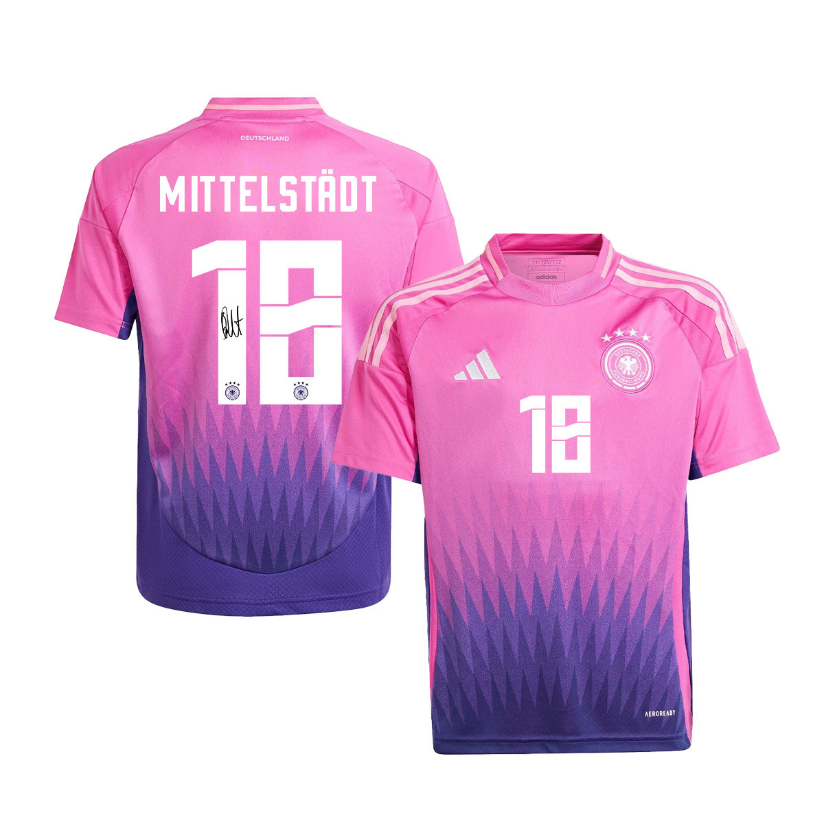 Maximilian Mittelstädt 18 Signed Germany National Team 2024/25 YOUTH Jersey Autographed - Away