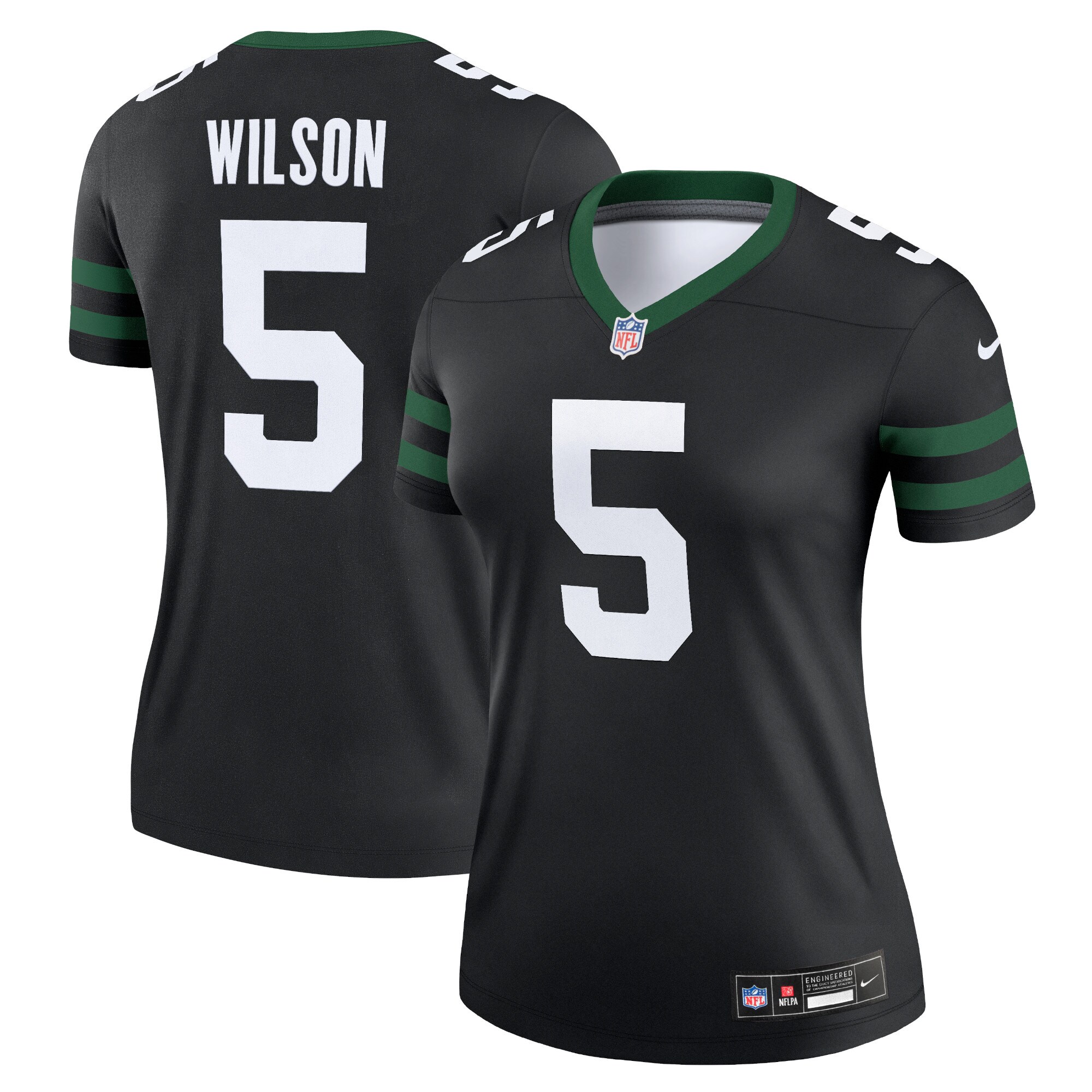 Garrett Wilson New York Jets  Women's Alternate Legend Jersey - Legacy Black