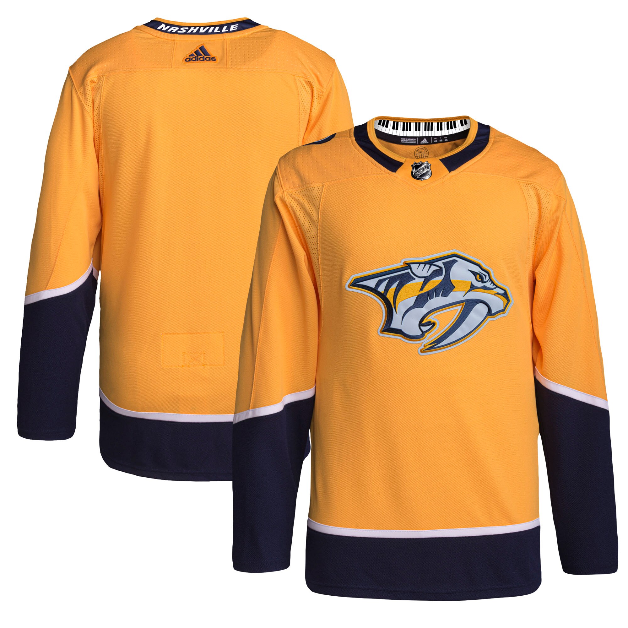 Nashville Predators adidas Men's Home Primegreen Authentic Jersey - Gold