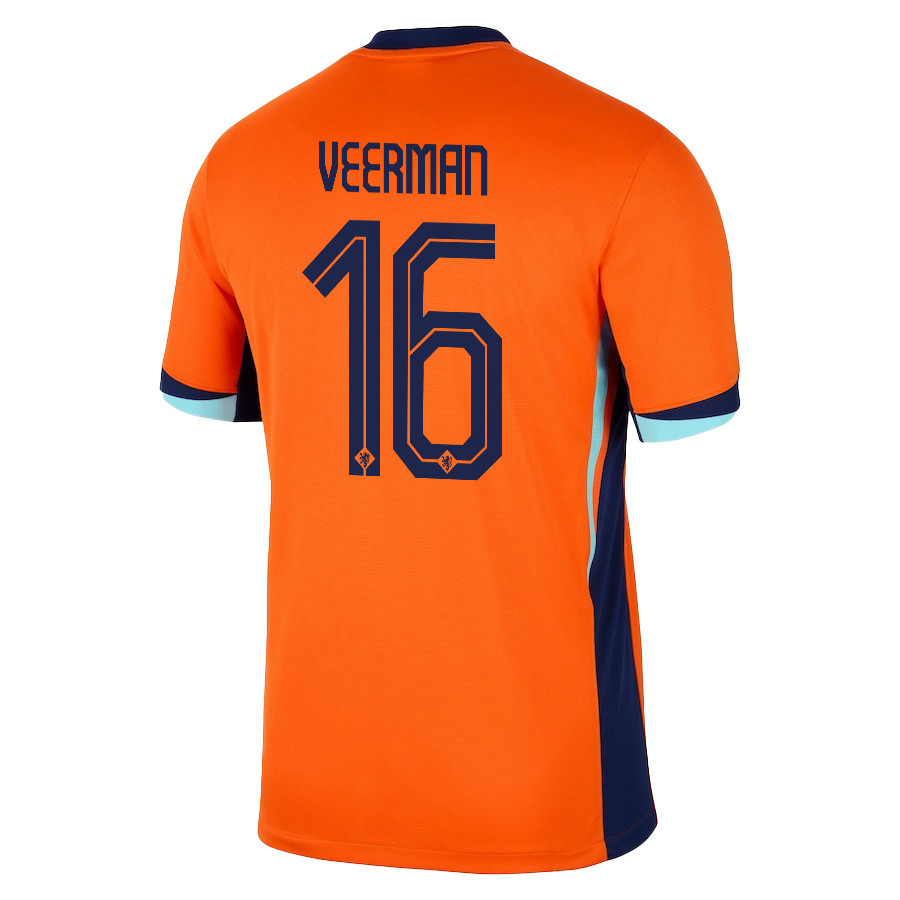 Joey Veerman 16 Netherlands National Team 2024/25 Home Men Jersey - Orange