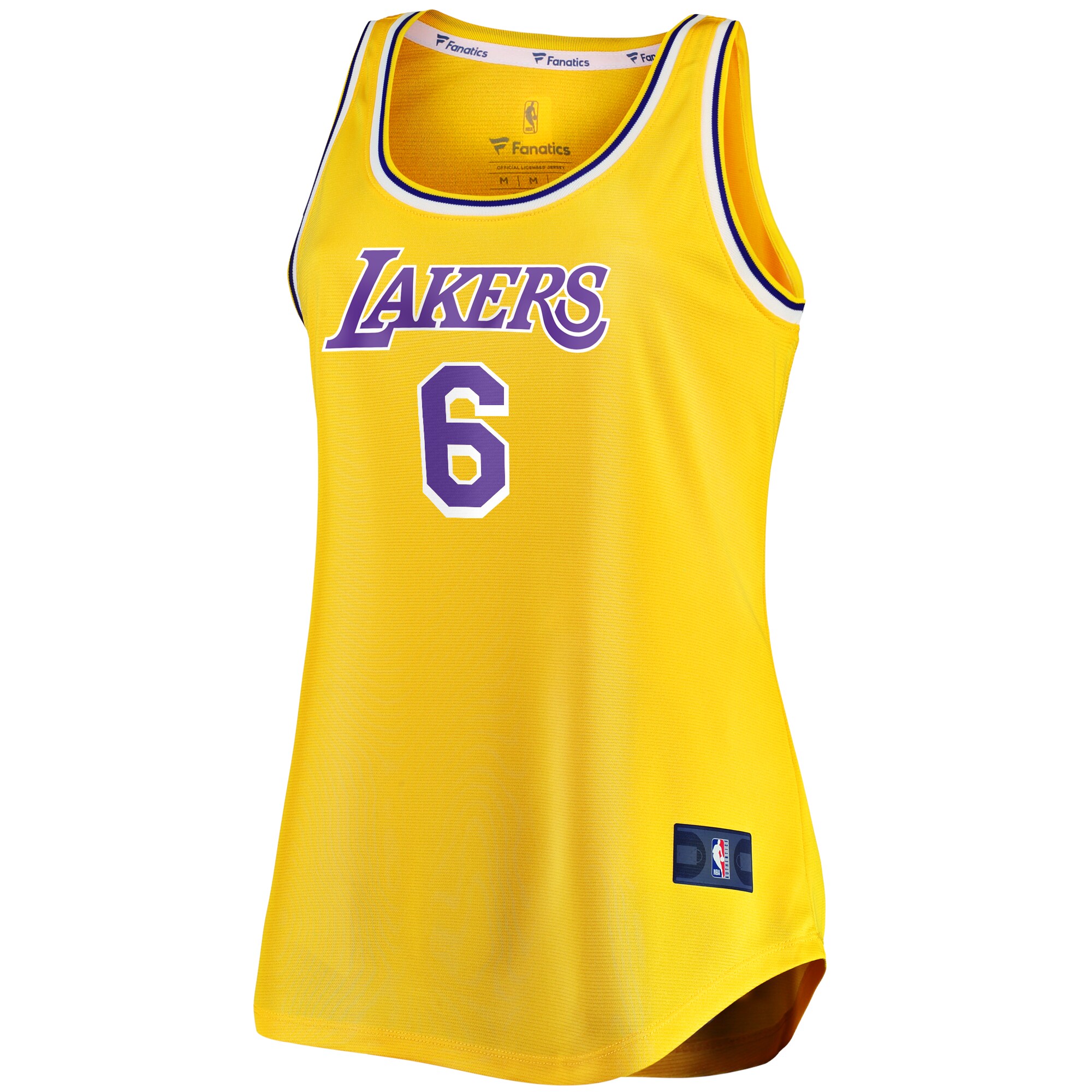 LeBron James Los Angeles Lakers Fanatics Women's Fast Break Tank Jersey - Icon Edition - Gold