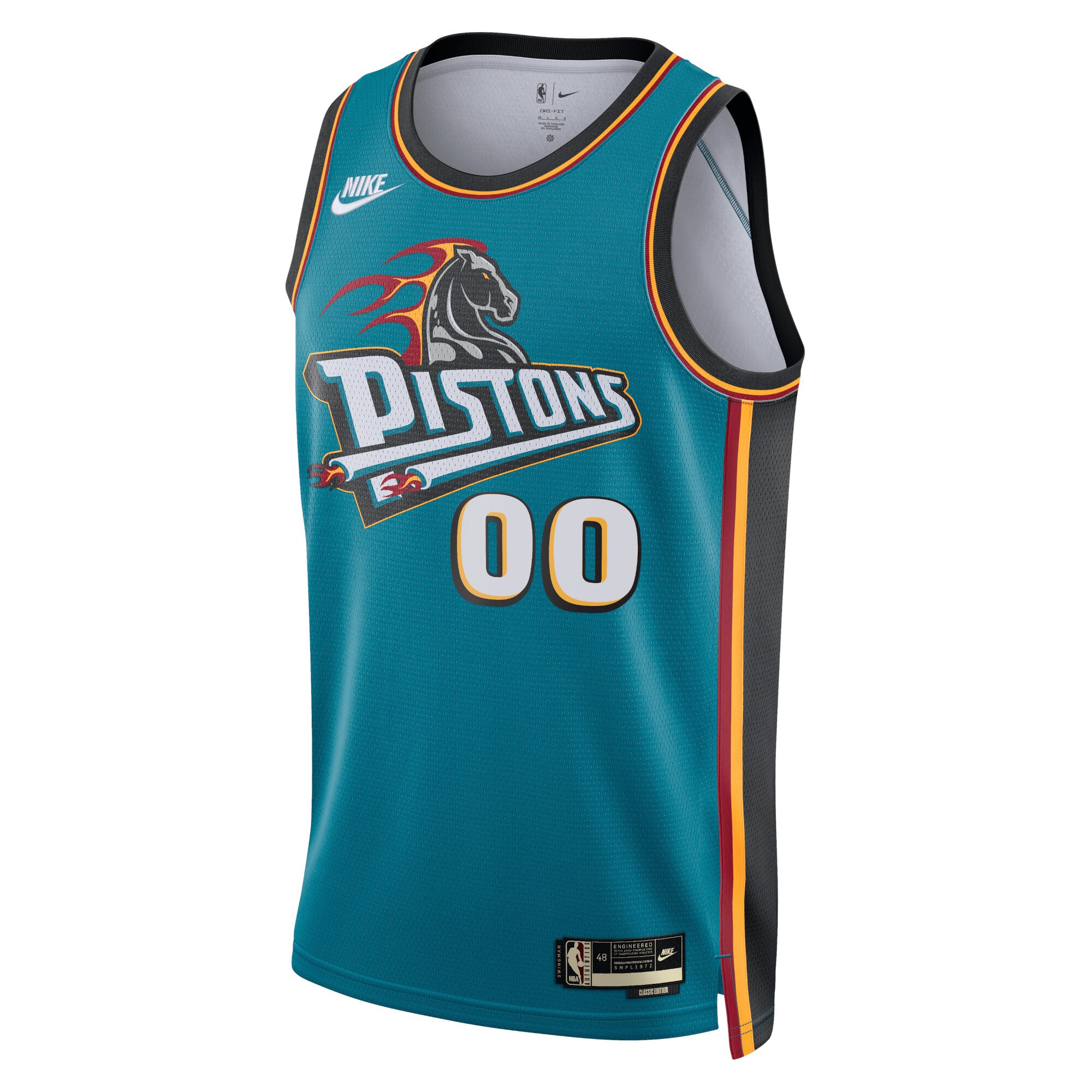 Detroit Pistons  Unisex 2022\/23 Custom Swingman Jersey - Classic Edition - Teal