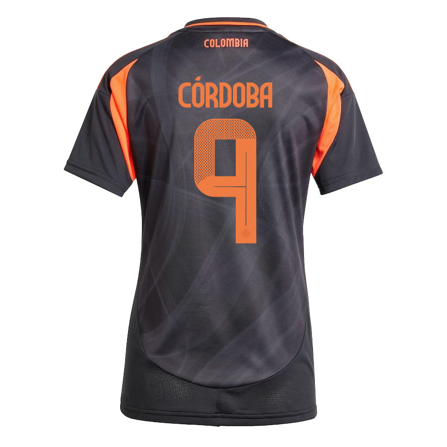 Jhon Córdoba 9 Colombia National Team 2024/25 Away Women Jersey - Black