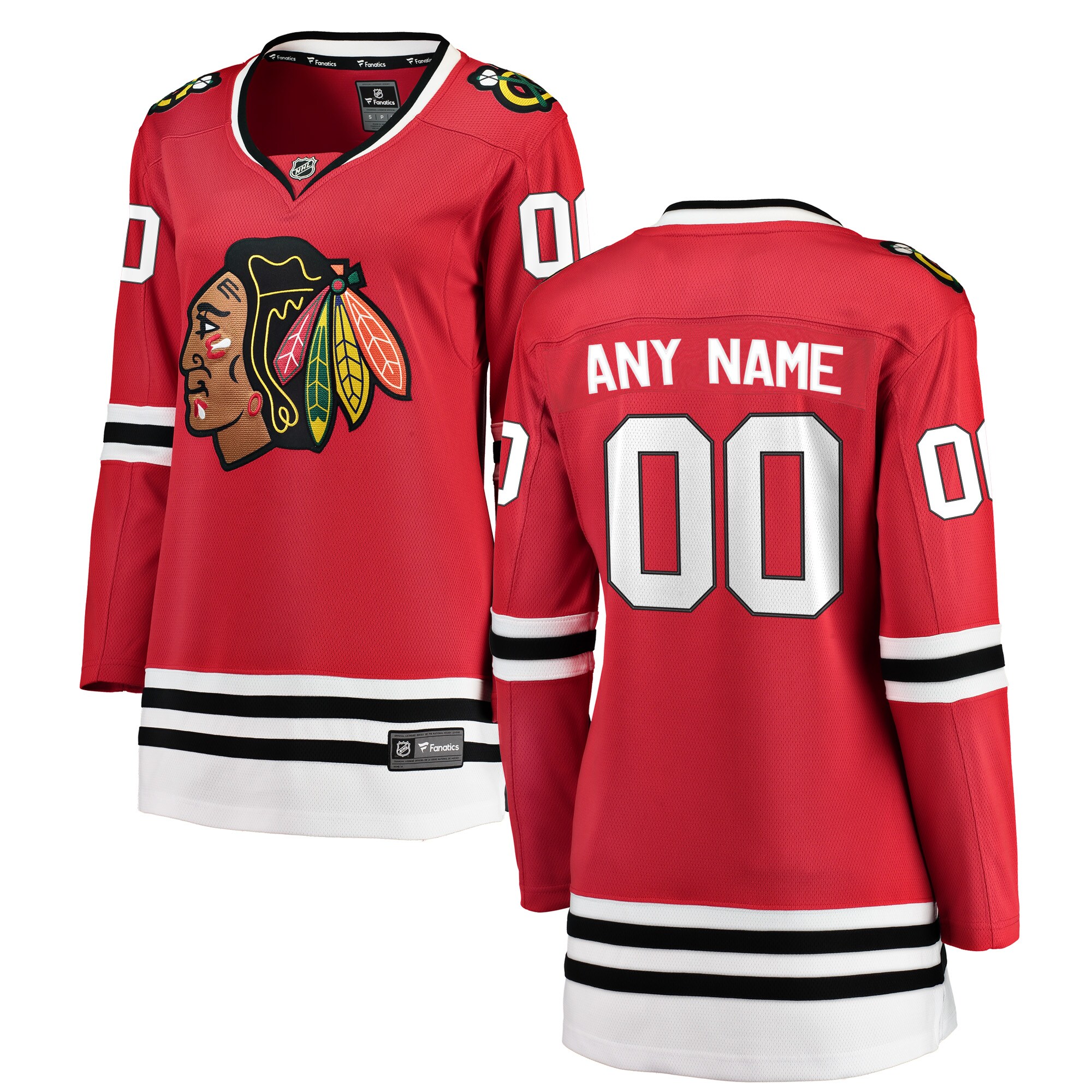 Chicago Blackhawks Fanatics Women's Home Breakaway Custom Jersey - Red