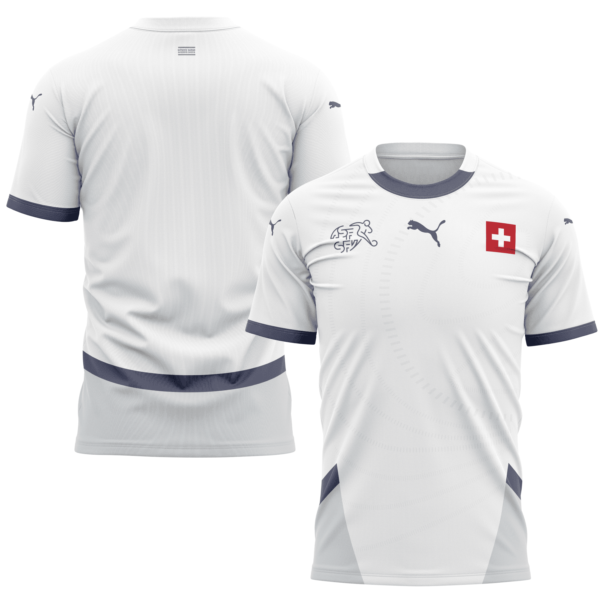 Switzerland National Team 2024 Away Kits AOP T-shirt - White