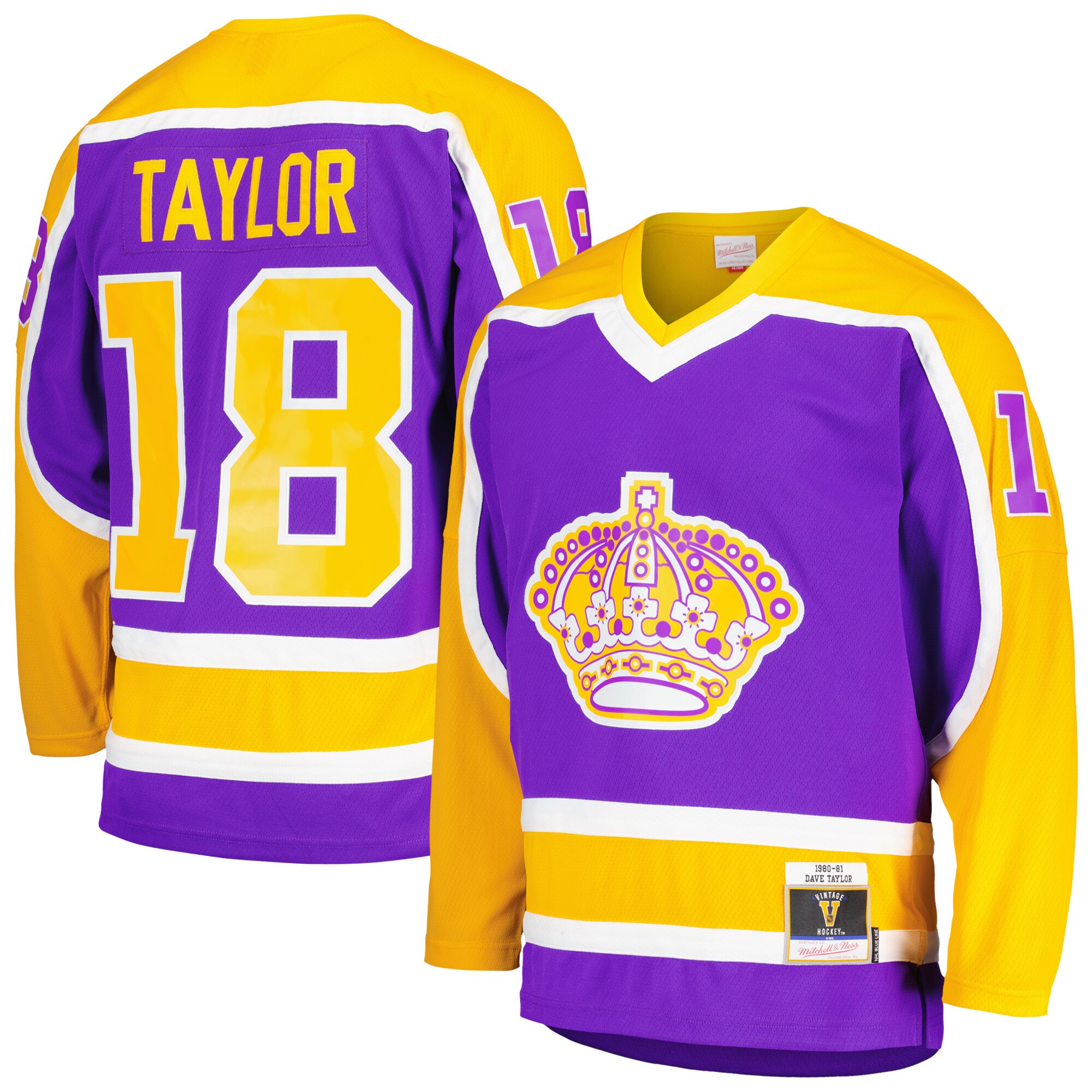Dave Taylor Los Angeles Kings Mitchell & Ness  1980\/81 Blue Line Player Jersey - Purple