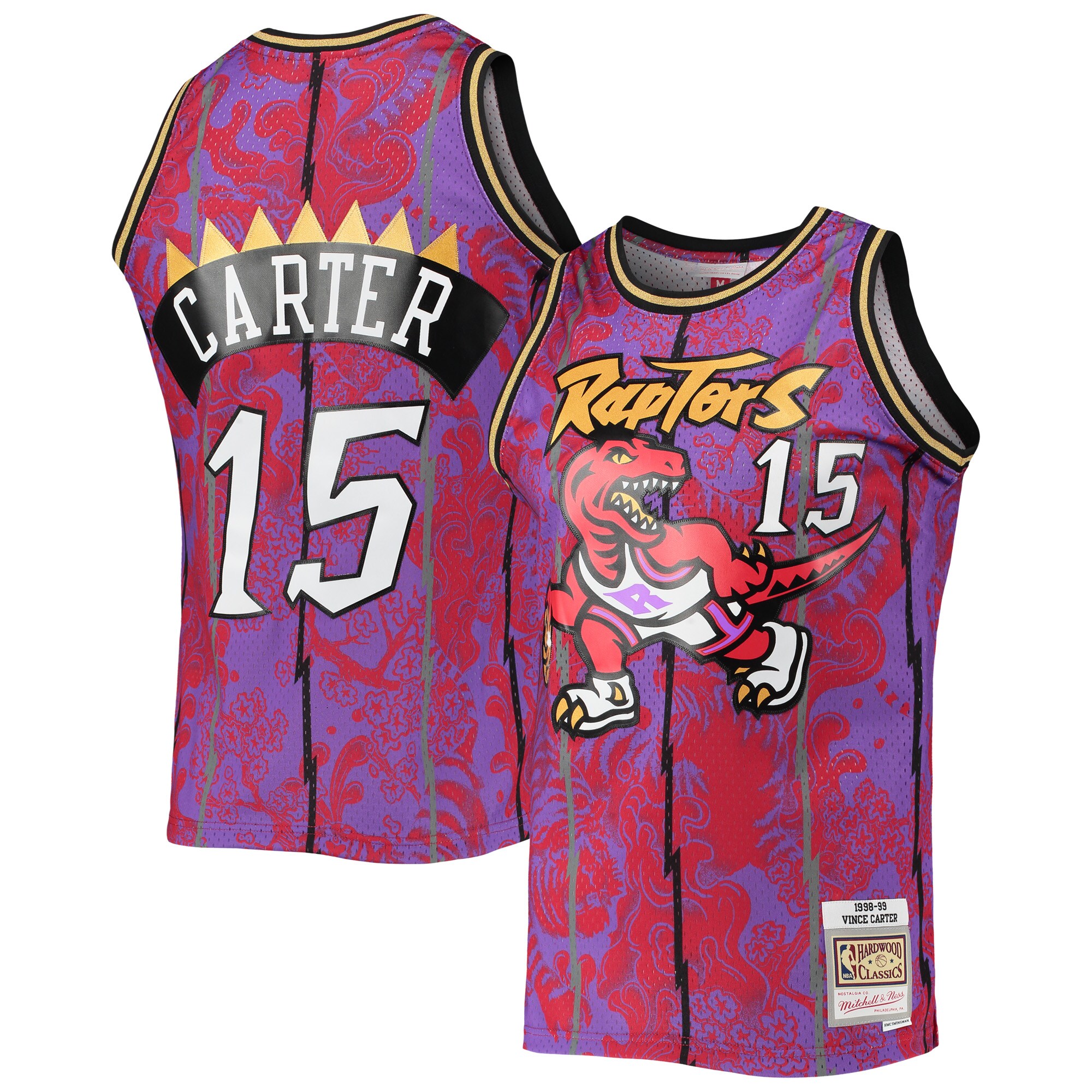 Vince Carter Toronto Raptors Mitchell & Ness Hardwood Classics 1998\/99 Lunar New Year Swingman Jersey - Purple