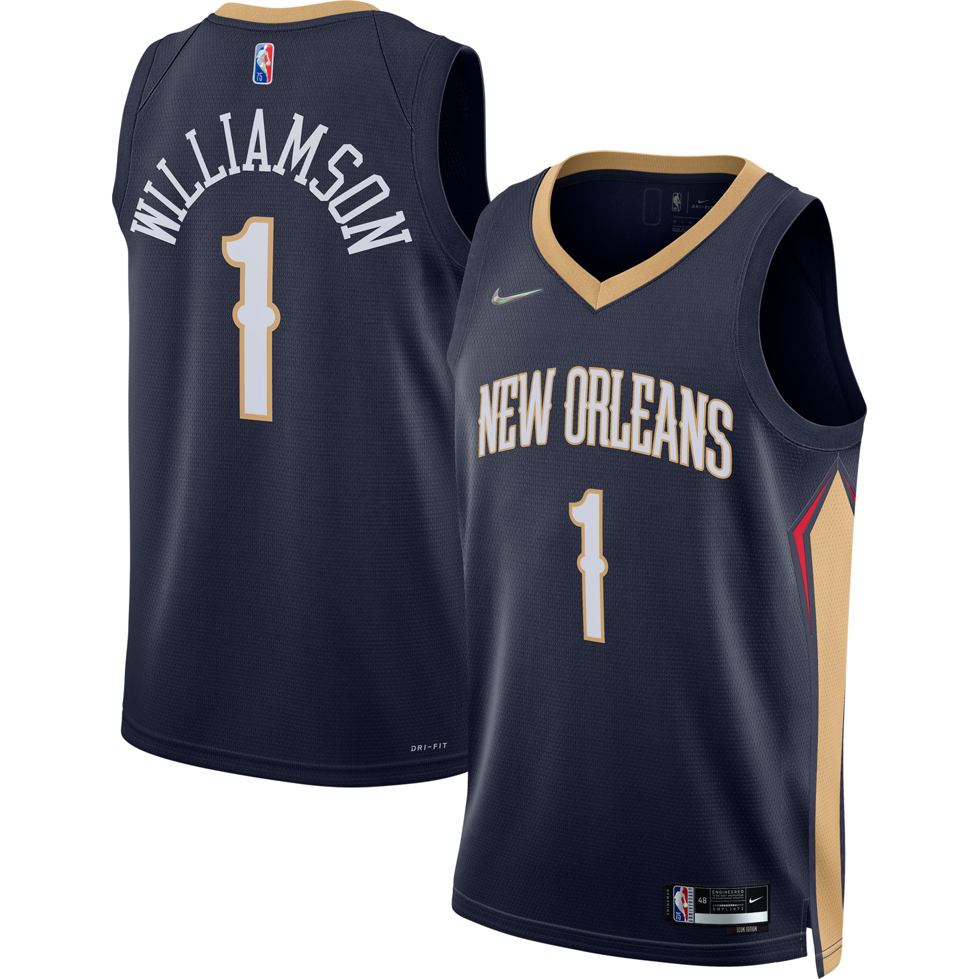 Zion Williamson New Orleans Pelicans  2021\/22 Diamond Swingman Jersey - Icon Edition - Navy