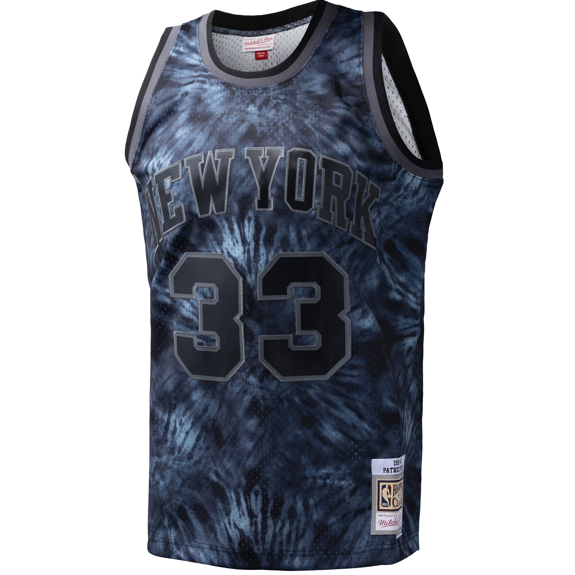 Patrick Ewing New York Knicks Mitchell & Ness Hardwood Classics 1991\/92 Tie-Dye Swingman Jersey - Black