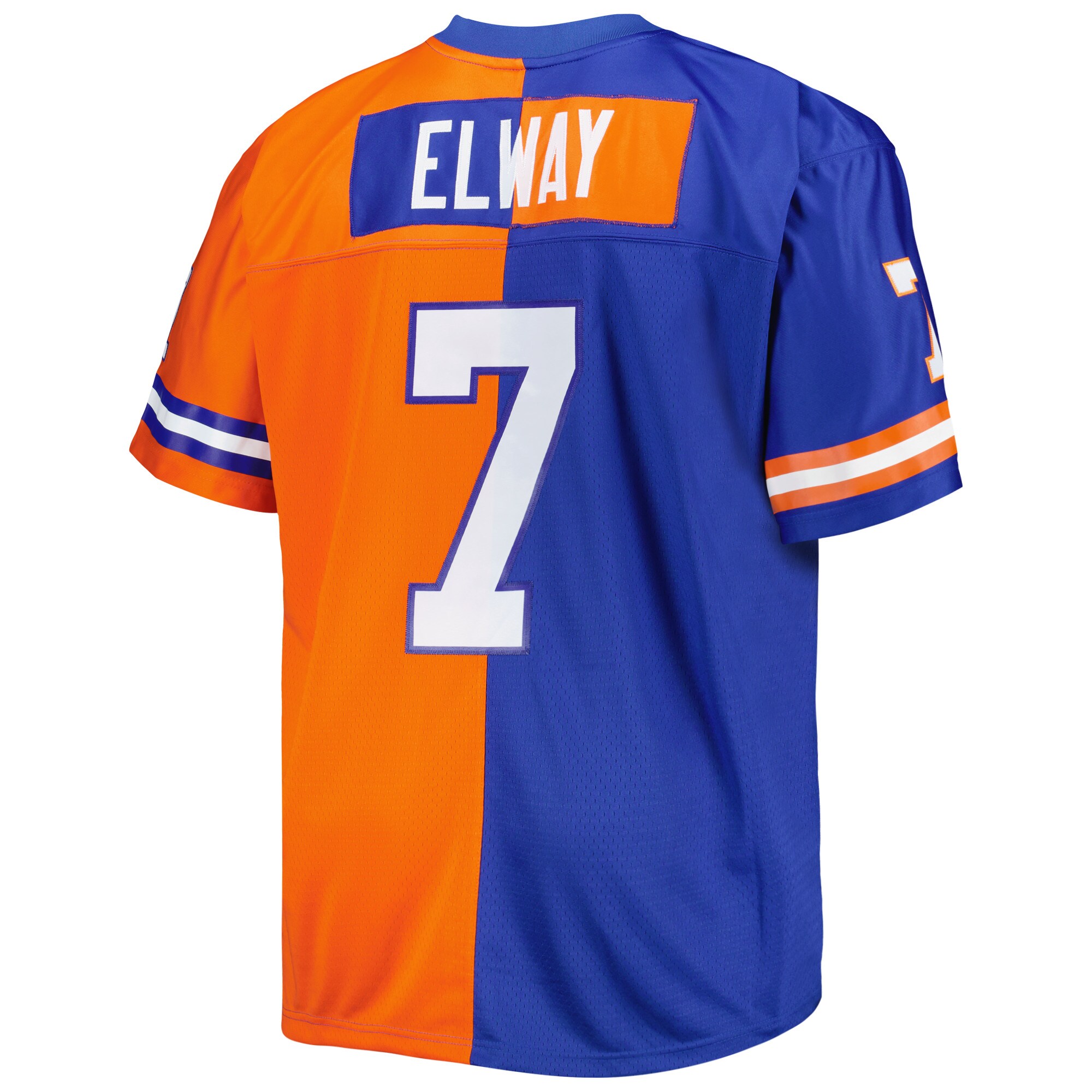 John Elway Denver Broncos Mitchell & Ness Big & Tall Split Legacy Retired Player Replica Jersey - Royal\/Orange
