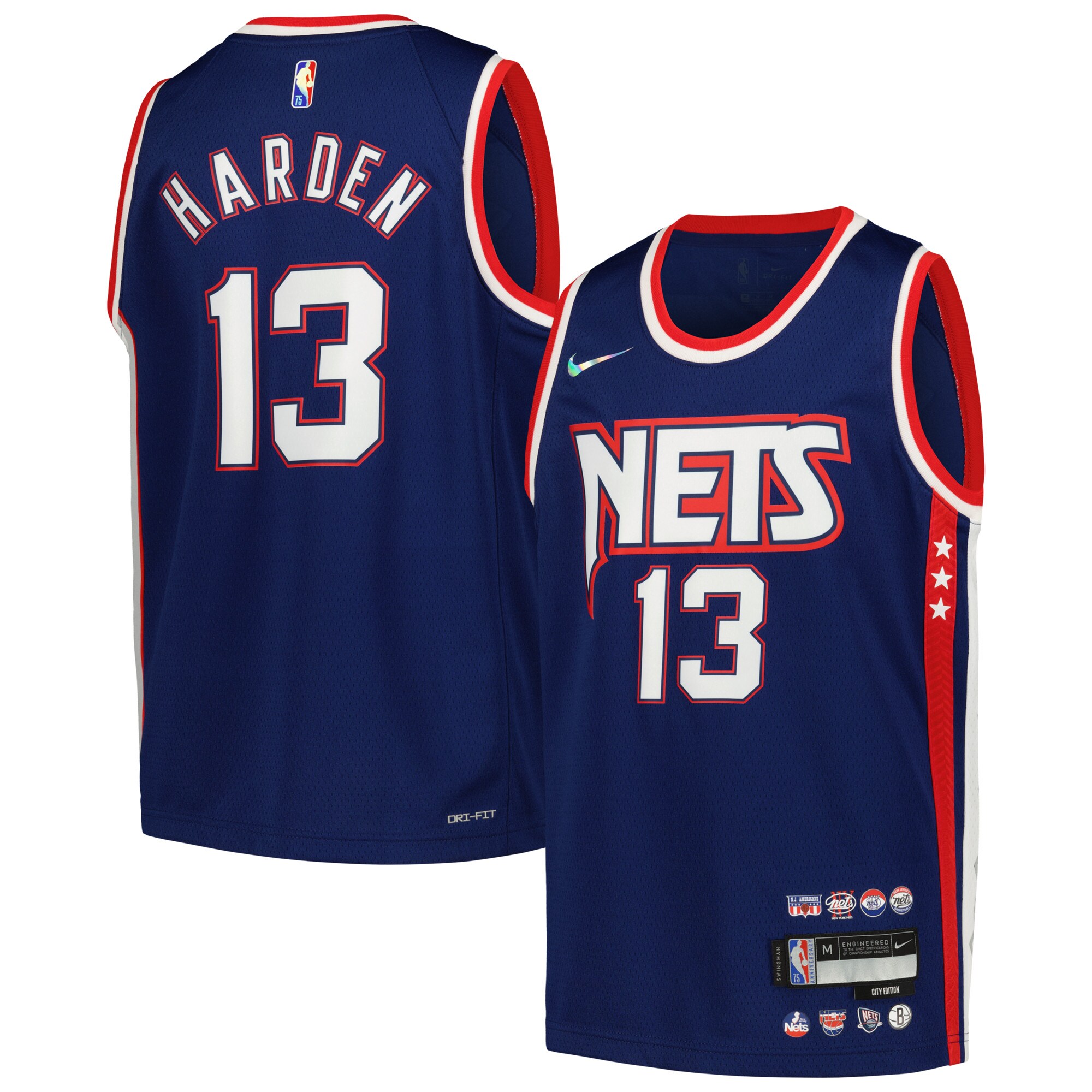 James Harden Brooklyn Nets  Youth Swingman Jersey - City Edition - Navy