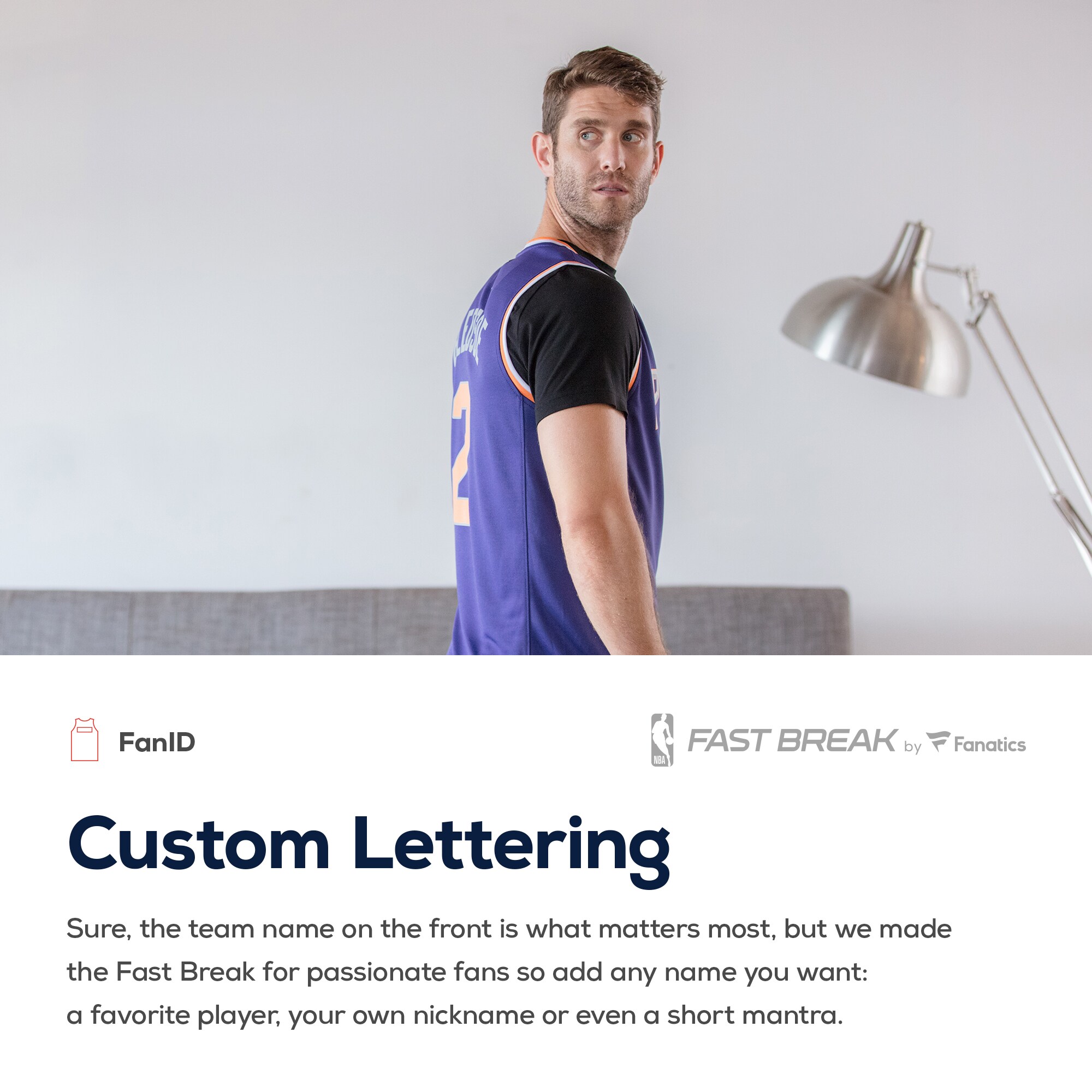 Phoenix Suns Fanatics Youth Fast Break Custom Replica Jersey Purple - Icon Edition