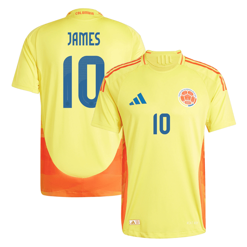 James Rodríguez 10 Colombia National Team 2024 Home Men Jersey - Yellow