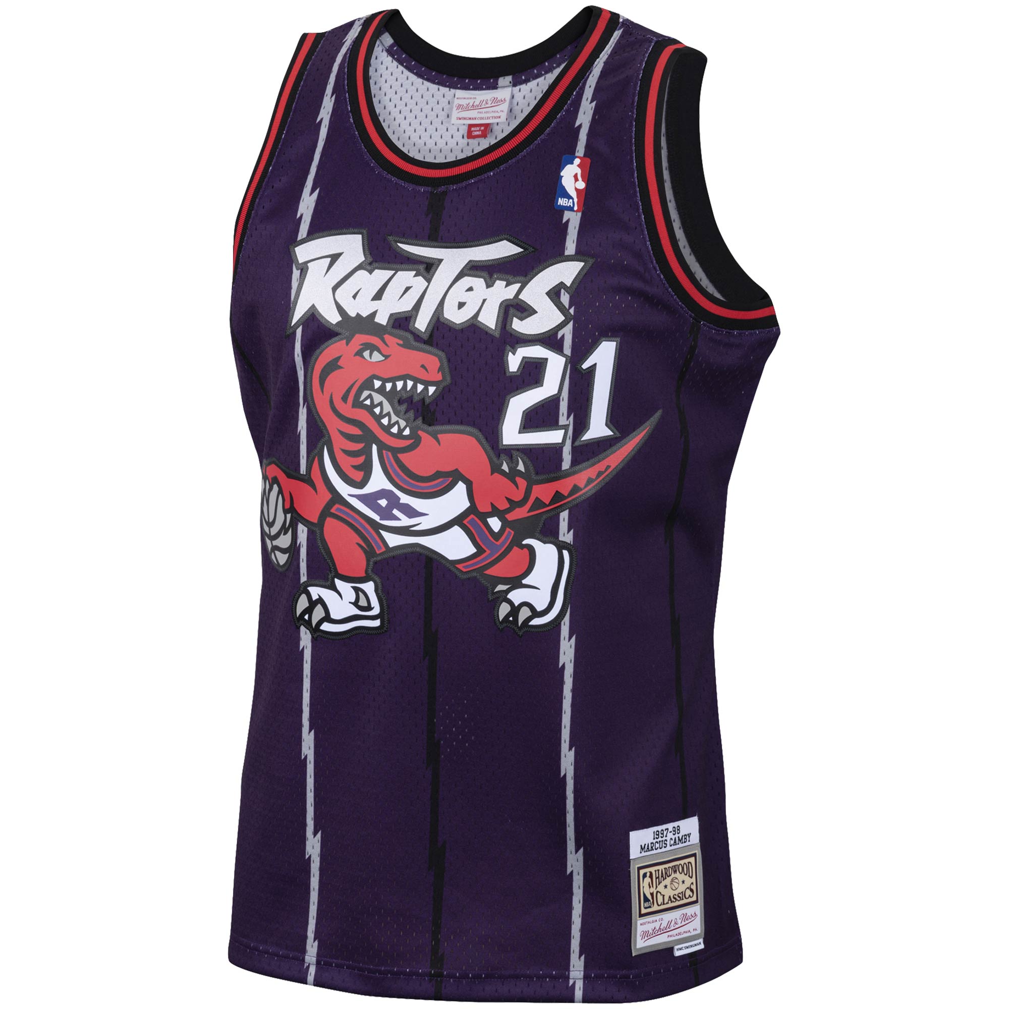 Marcus Camby Toronto Raptors Mitchell & Ness 2001\/02 Hardwood Classics Swingman Jersey - Purple
