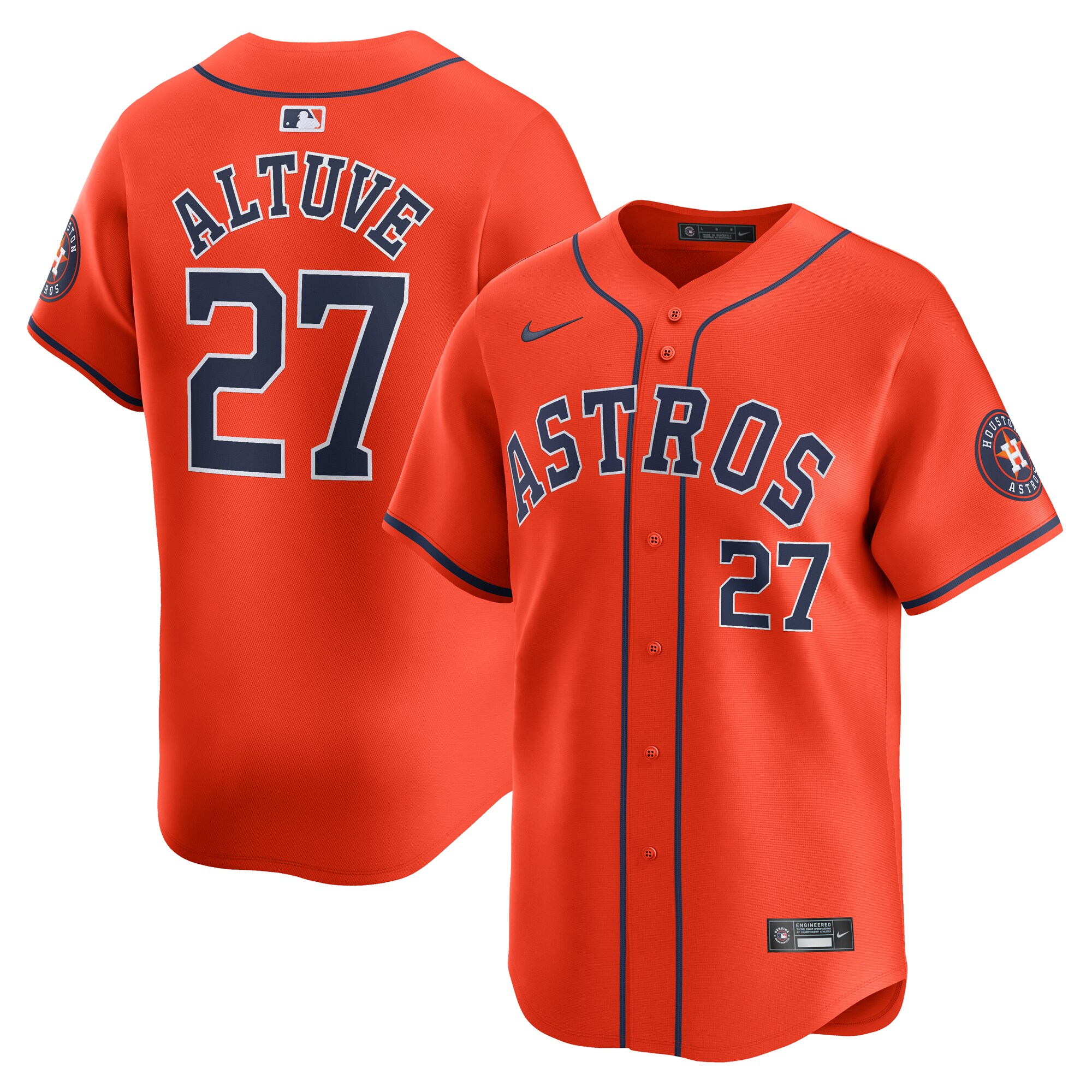 Jose Altuve Houston Astros  Alternate Limited Player Jersey\u00c2\u00a0\u00e2\u20ac\u201c Orange