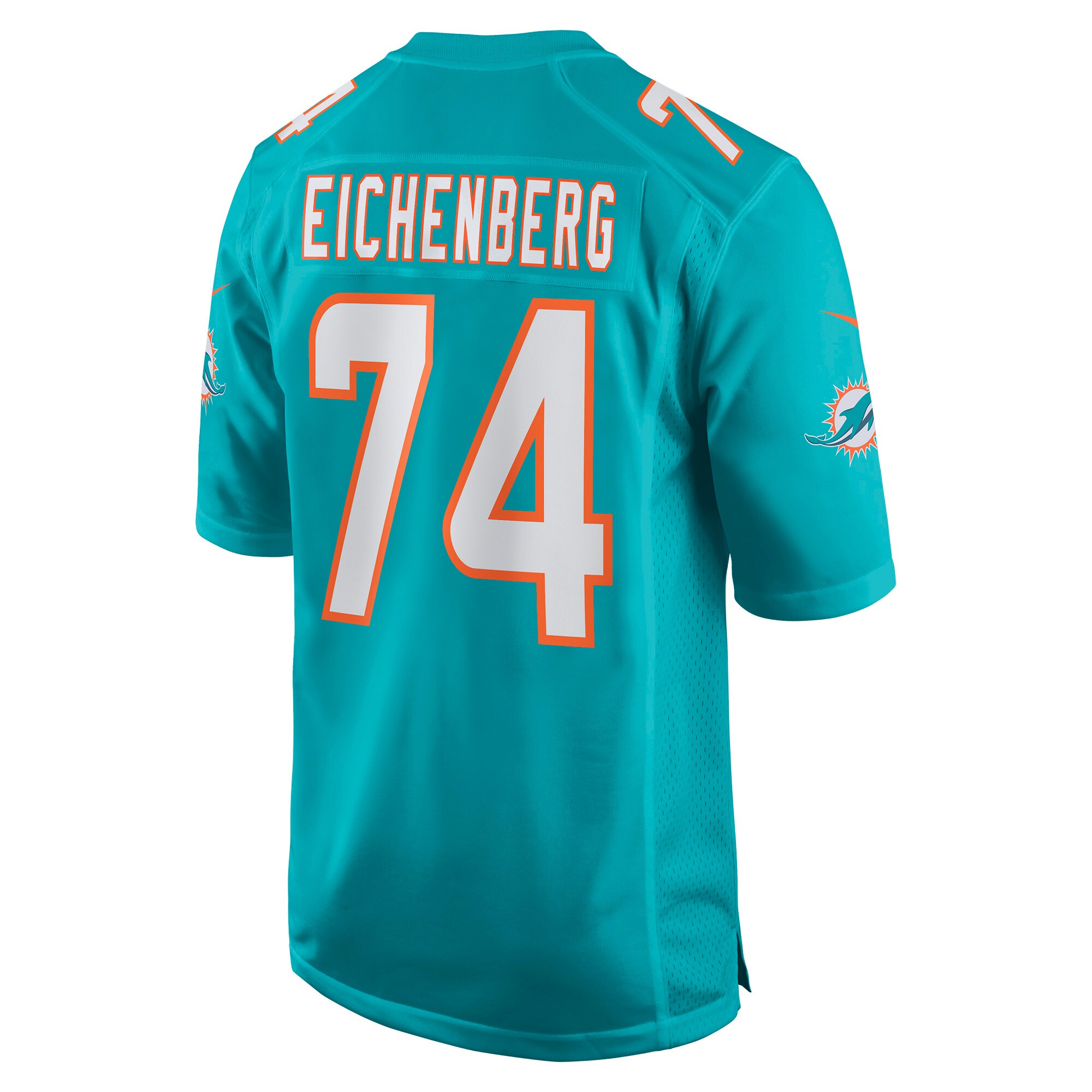 Liam Eichenberg Miami Dolphins  Game Jersey - Aqua