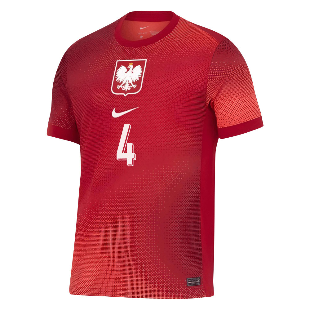 Tomasz Kędziora 4 Poland National Team 2024/25 Away Men Jersey - Red