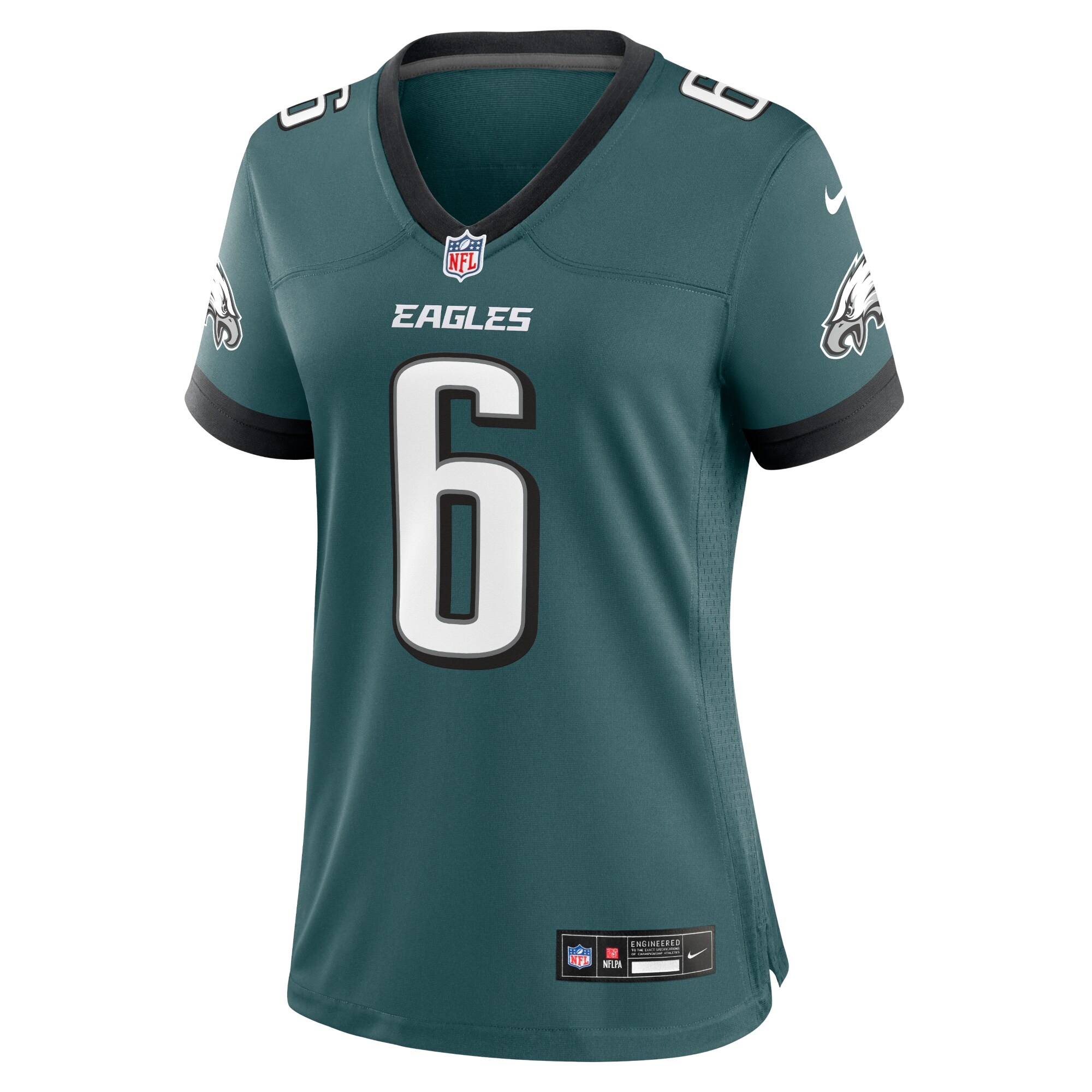 DeVonta Smith Philadelphia Eagles  Women's Team Game Jersey - Midnight Green