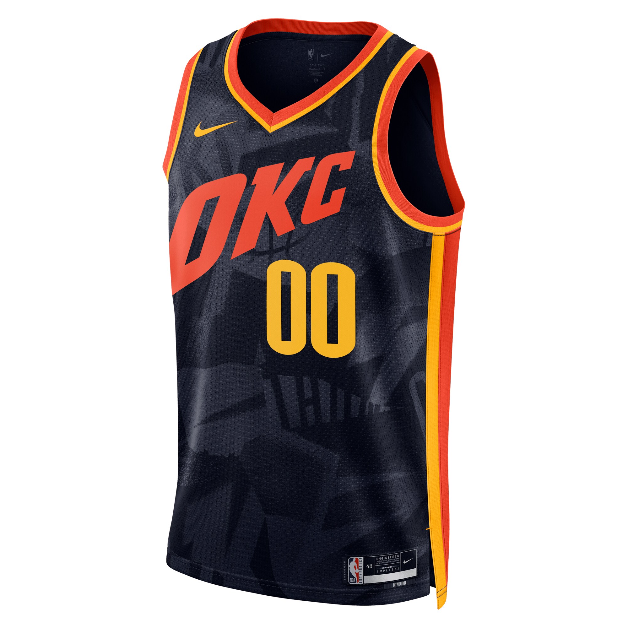 Oklahoma City Thunder  Unisex 2023\/24 Custom Swingman Jersey - Navy - City Edition