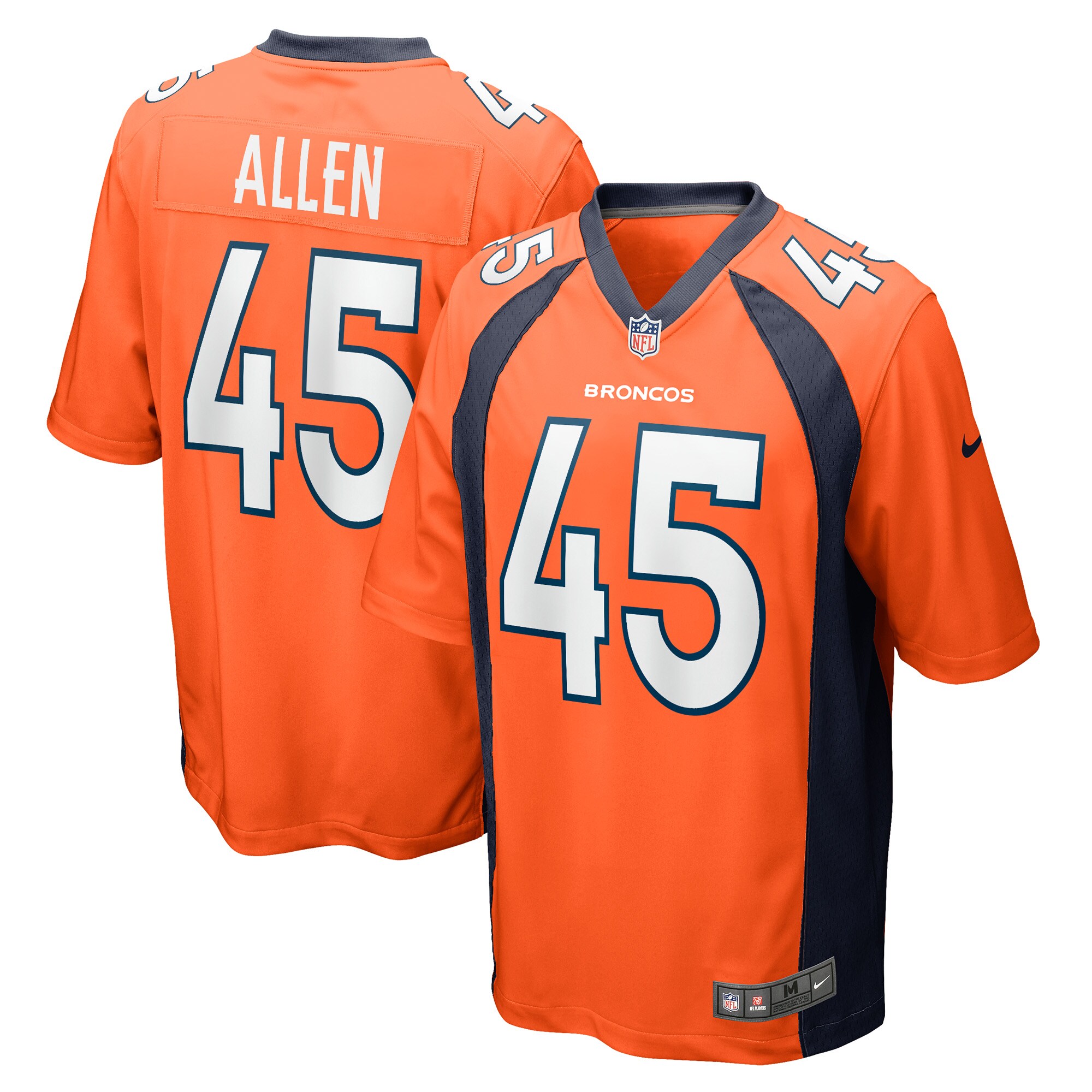 Christopher Allen Denver Broncos  Game Player Jersey - Orange