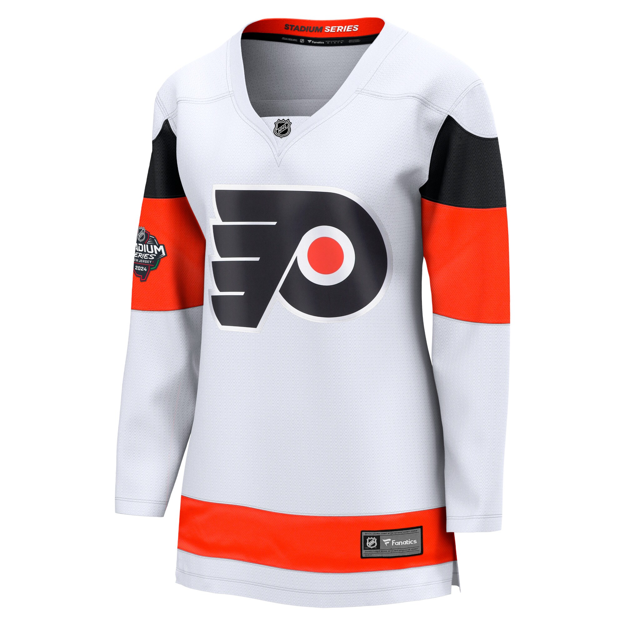 Philadelphia Flyers Fanatics Women's 2024 NHL Stadium Series Breakaway Jersey\u00c2\u00a0\u00e2\u20ac\u201c White