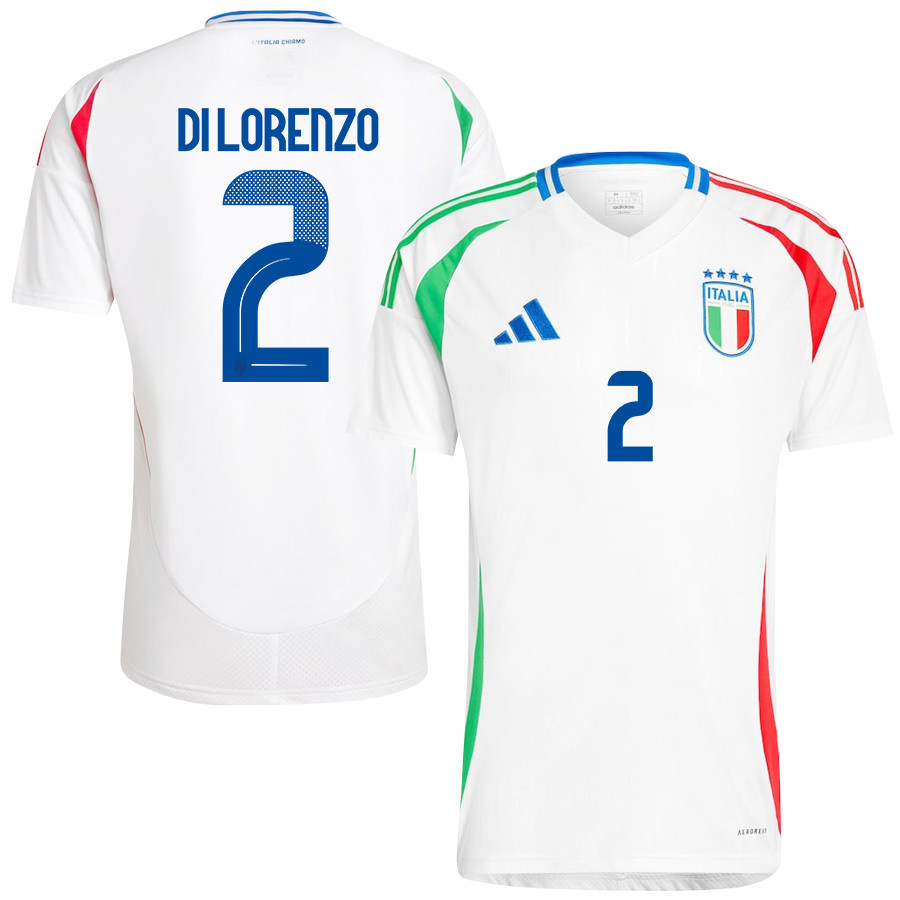 Giovanni Di Lorenzo 2 Italy National Team 2024/25 Away Men Jersey - White