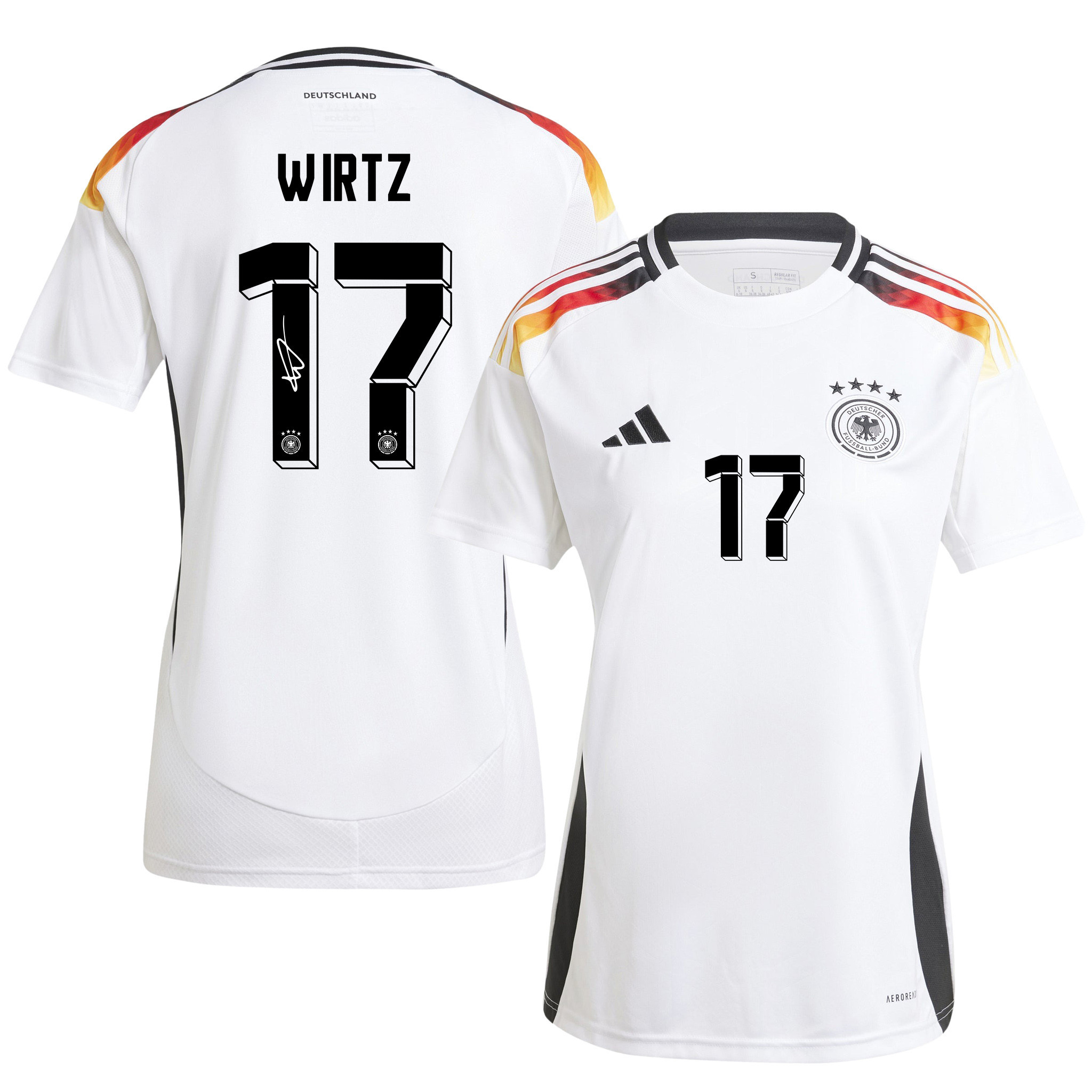 Florian Wirtz 17 Signed Germany National Team 2024/25 Home Jersey Autographed - Women