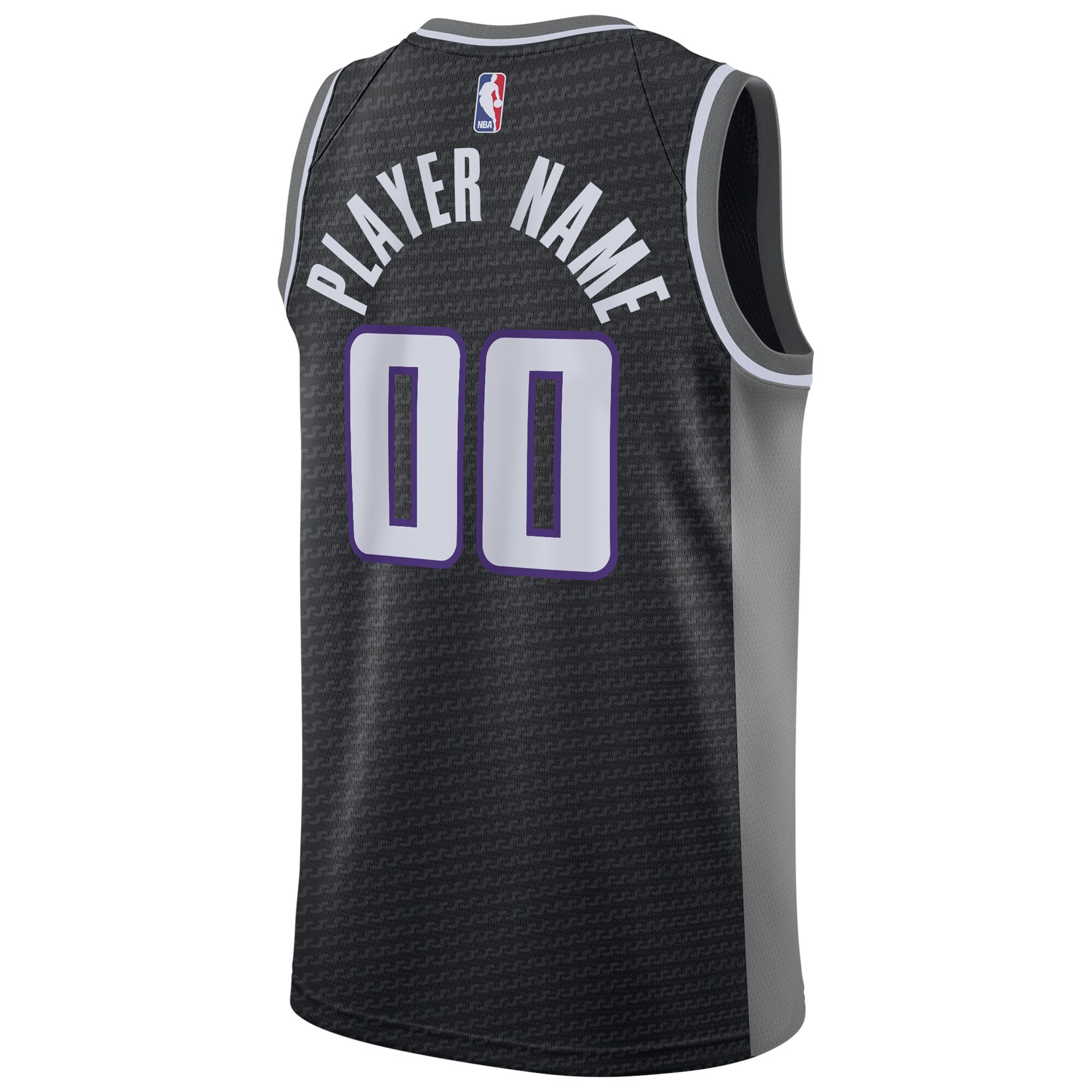 Sacramento Kings  Swingman Custom Jersey Black - Statement Edition