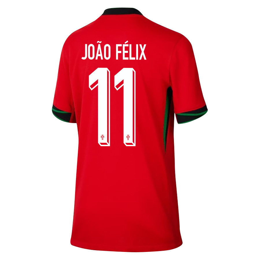 João Félix 11 Portugal National Team 2024/25 Home YOUTH Jersey - Red