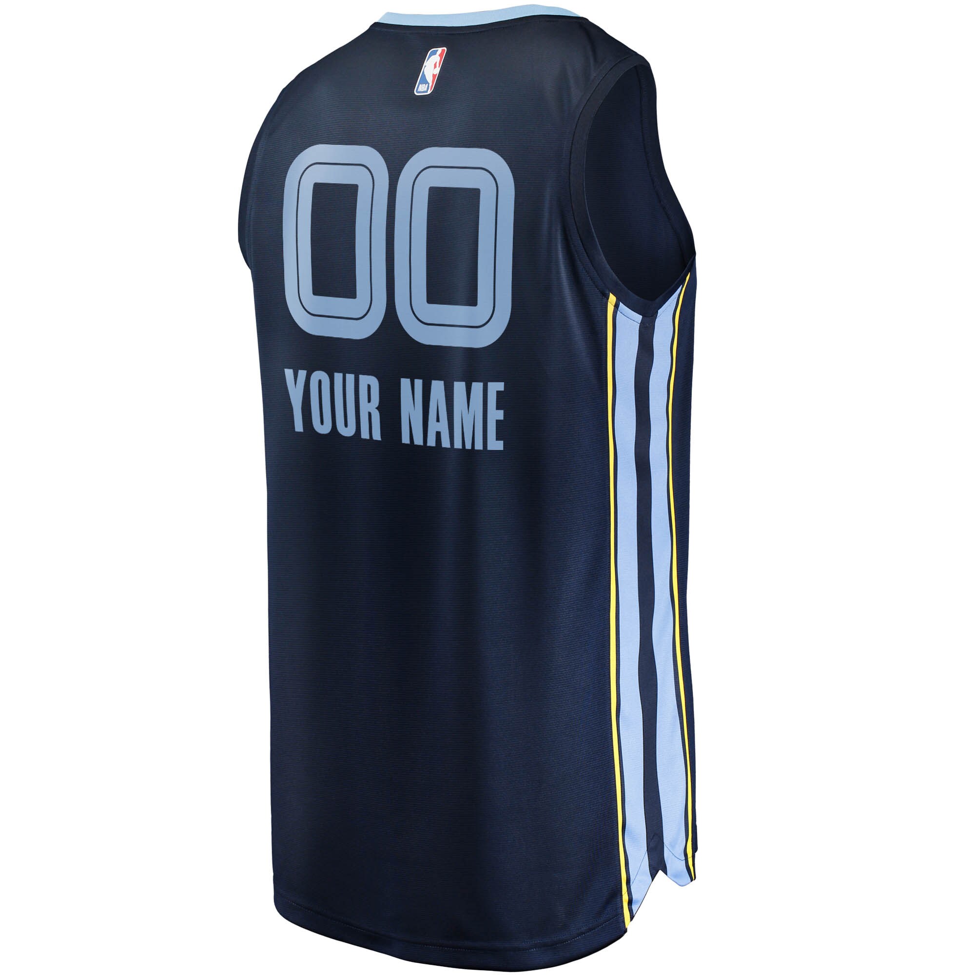Memphis Grizzlies Fanatics Fast Break Custom Replica Jersey Navy - Icon Edition