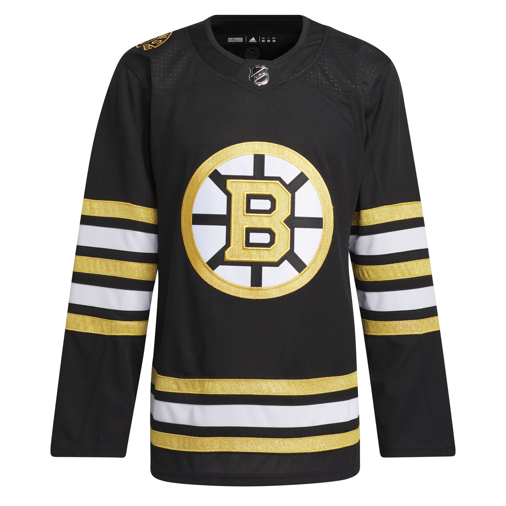 Boston Bruins adidas 100th Anniversary Primegreen Authentic Jersey - Black