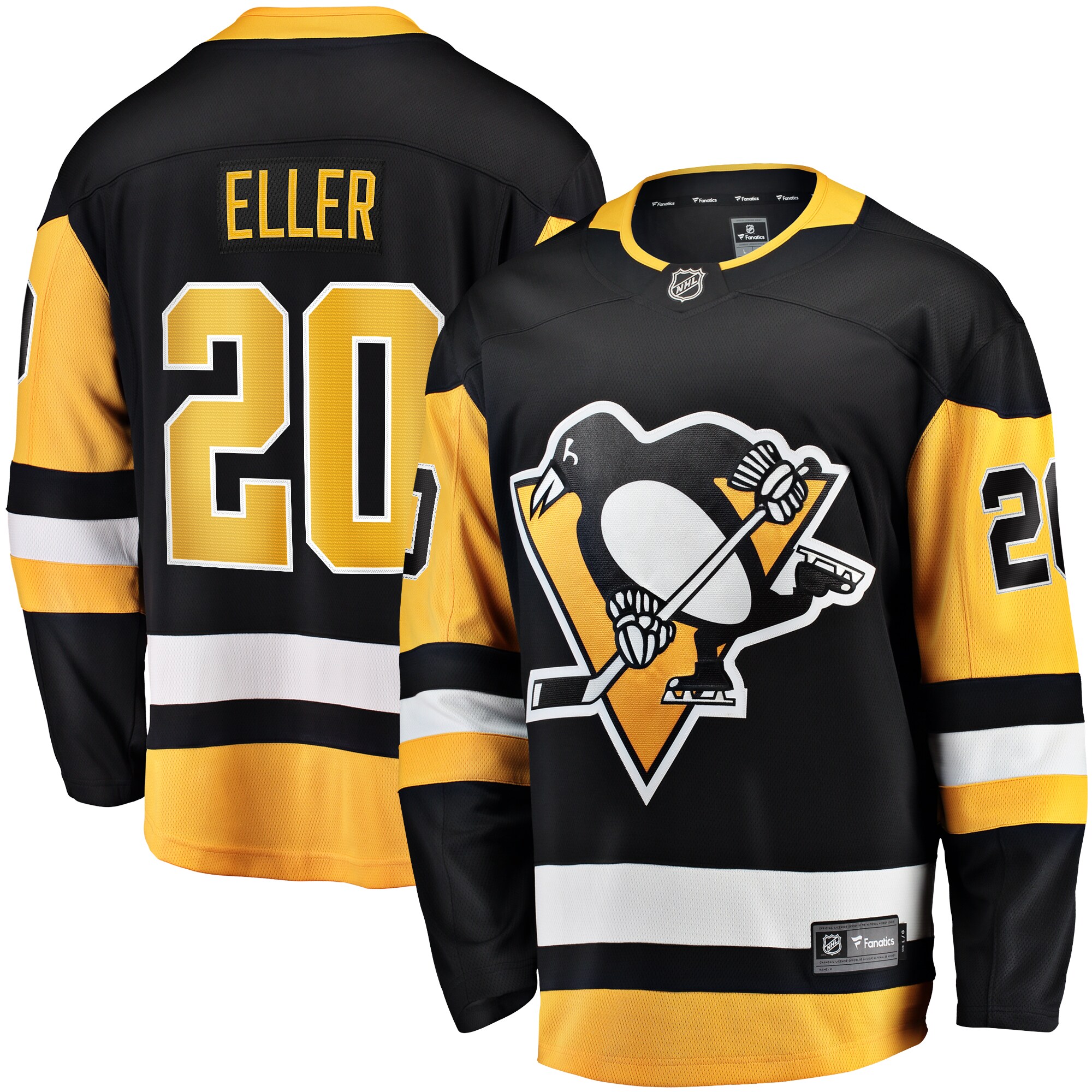Lars Eller Pittsburgh Penguins Fanatics Home Breakaway Jersey - Black